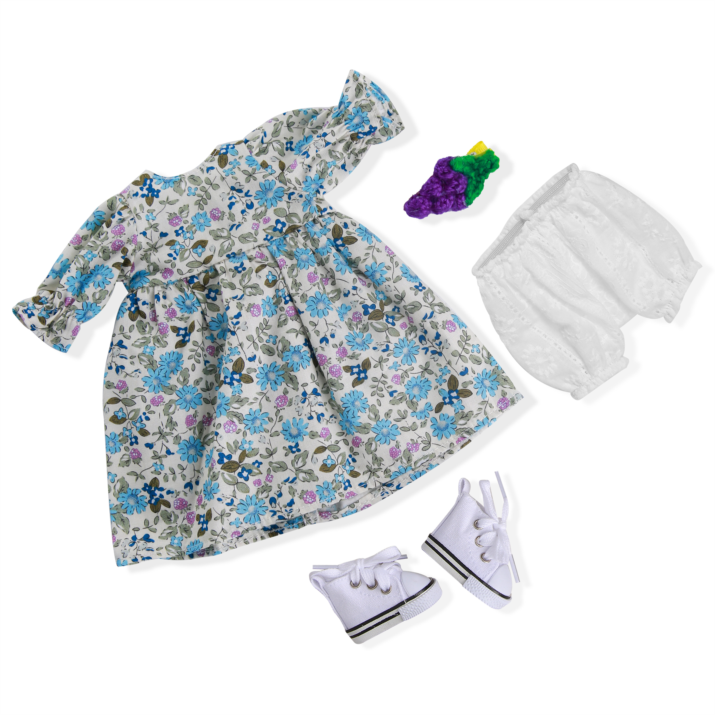 BlissfulPixie 12" Waldorf Handmade Doll Clothing Set Baby Girl Clothes Washable