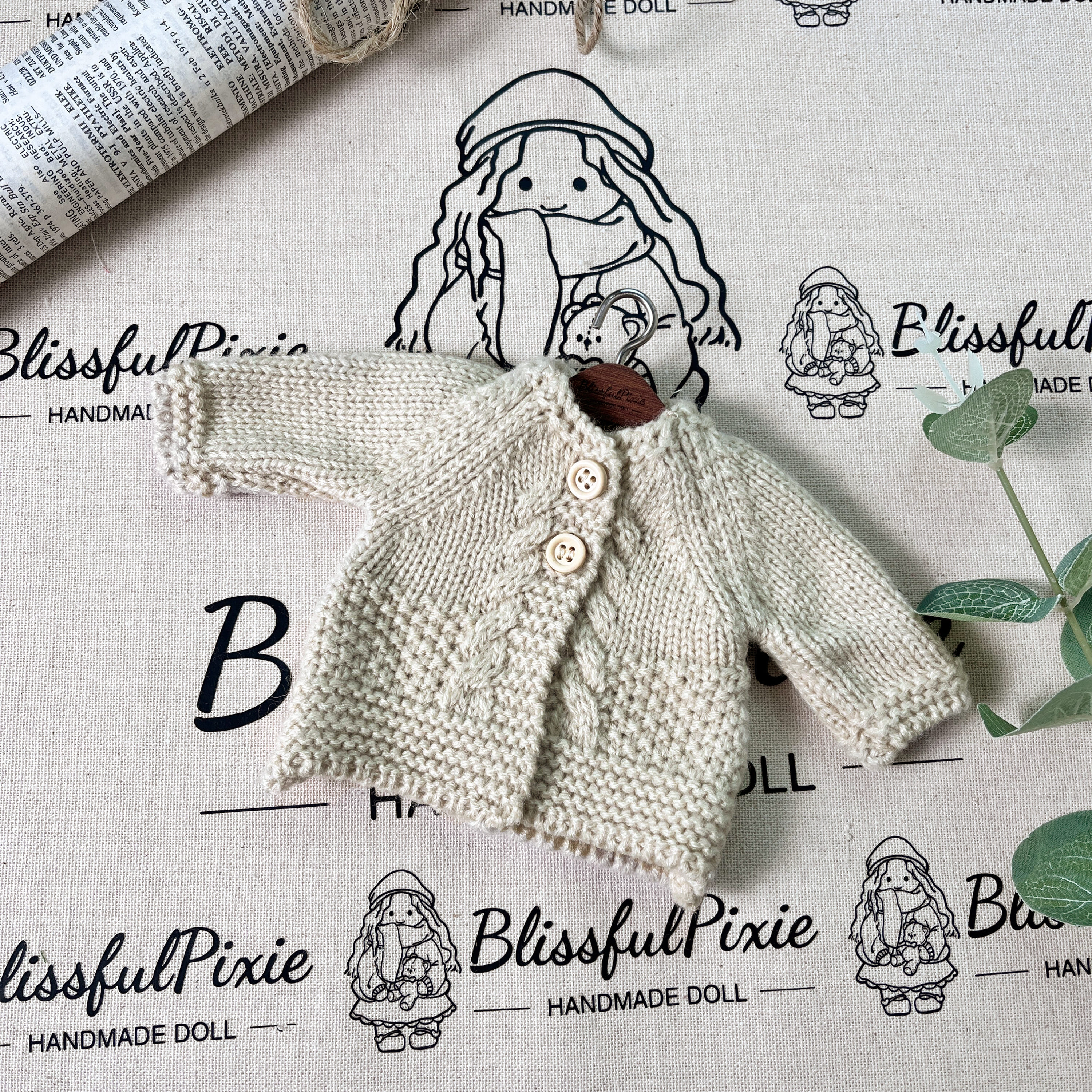 BlissfulPixie 12" Waldorf Handmade Doll Clothing Set Baby Girl Clothes Washable