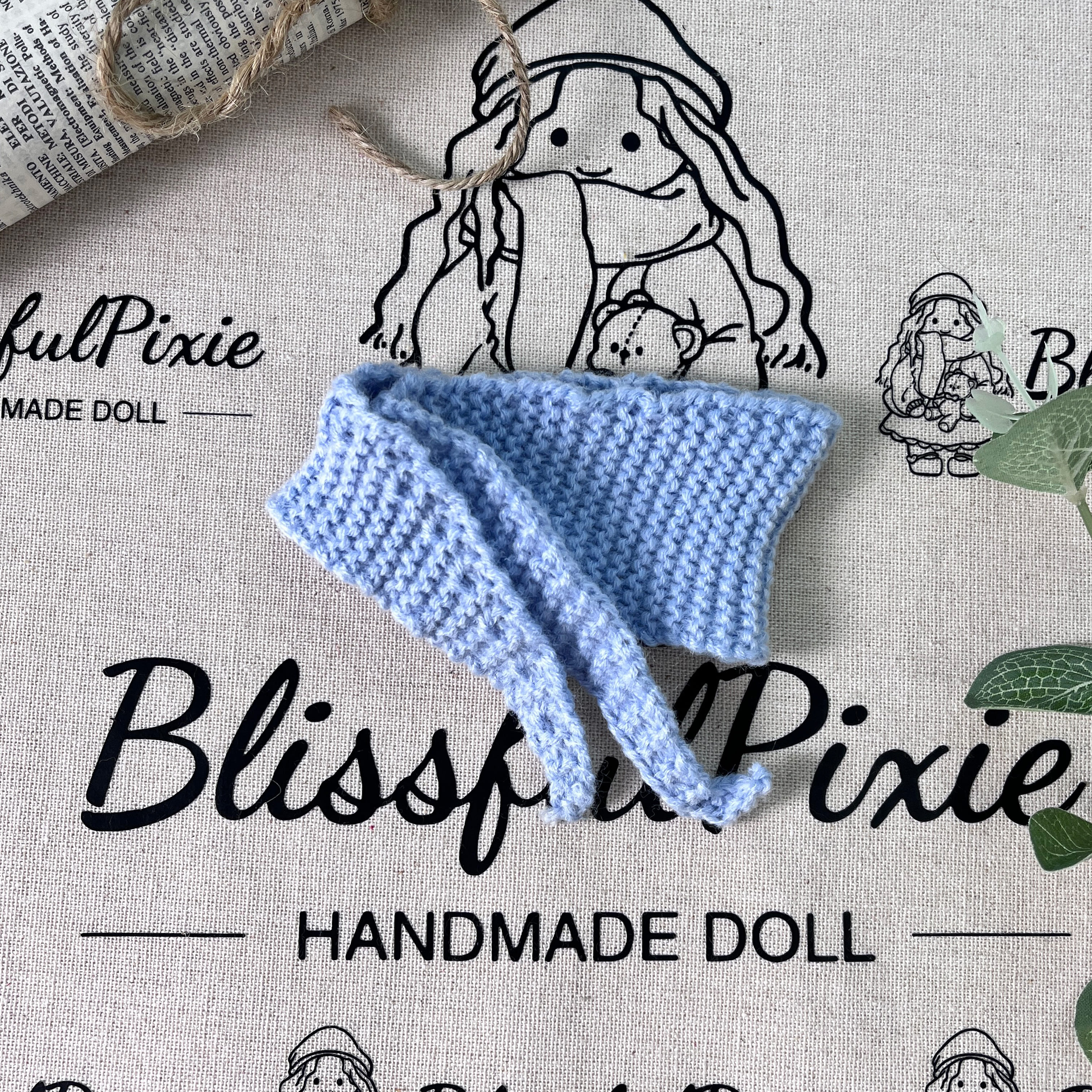 BlissfulPixie 12" Waldorf Handmade Doll Clothing Set Baby Girl Clothes Washable