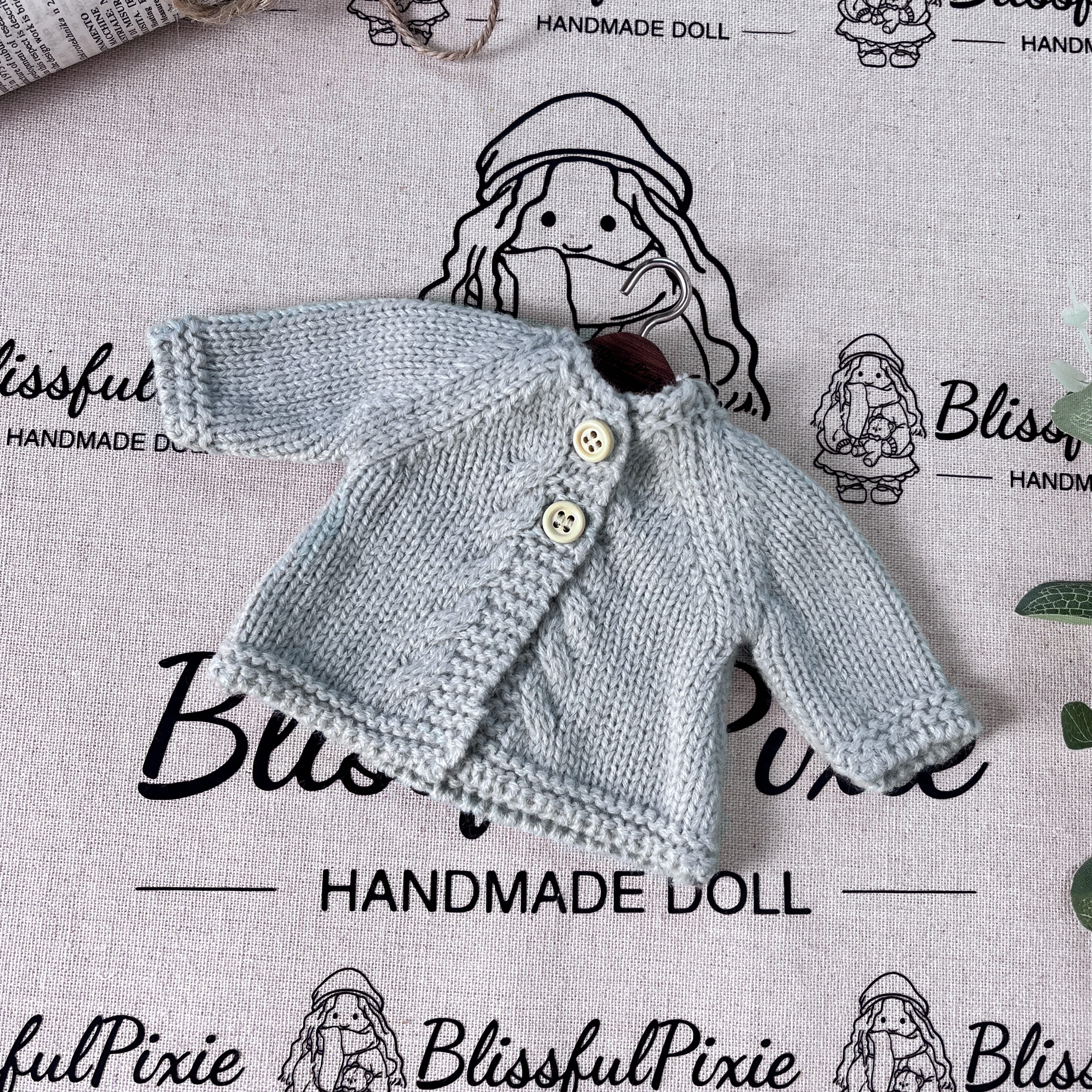 BlissfulPixie 12" Waldorf Handmade Doll Clothing Set Baby Girl Clothes Washable