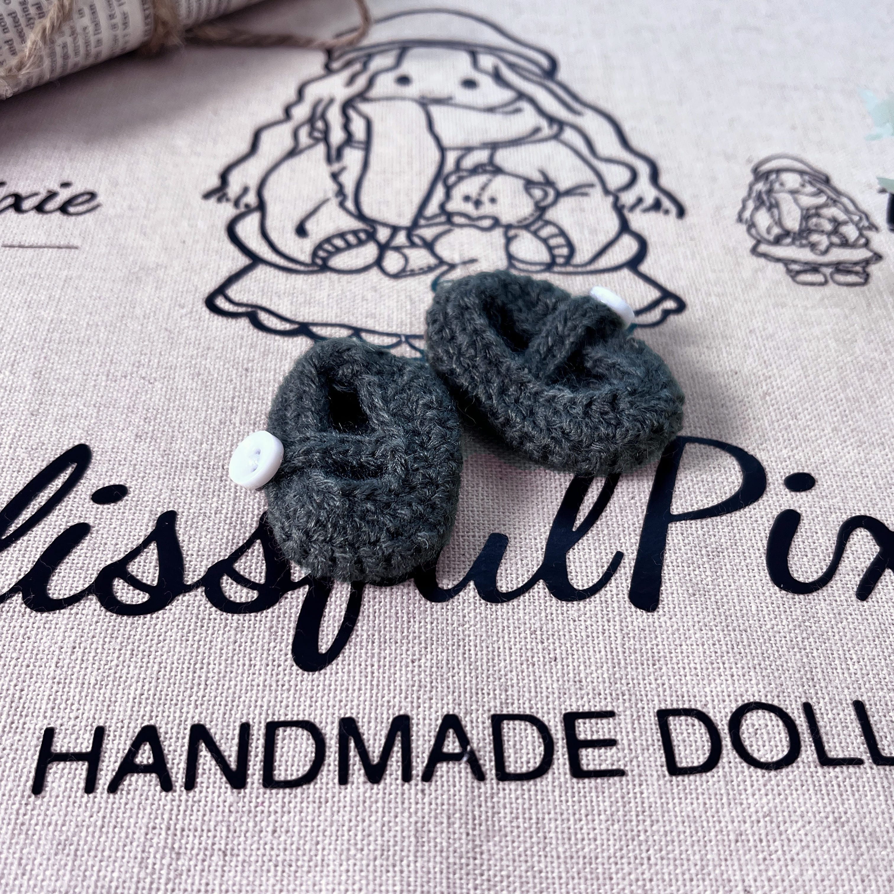 BlissfulPixie 12" Waldorf Handmade Doll Clothing Set Baby Girl Clothes Washable