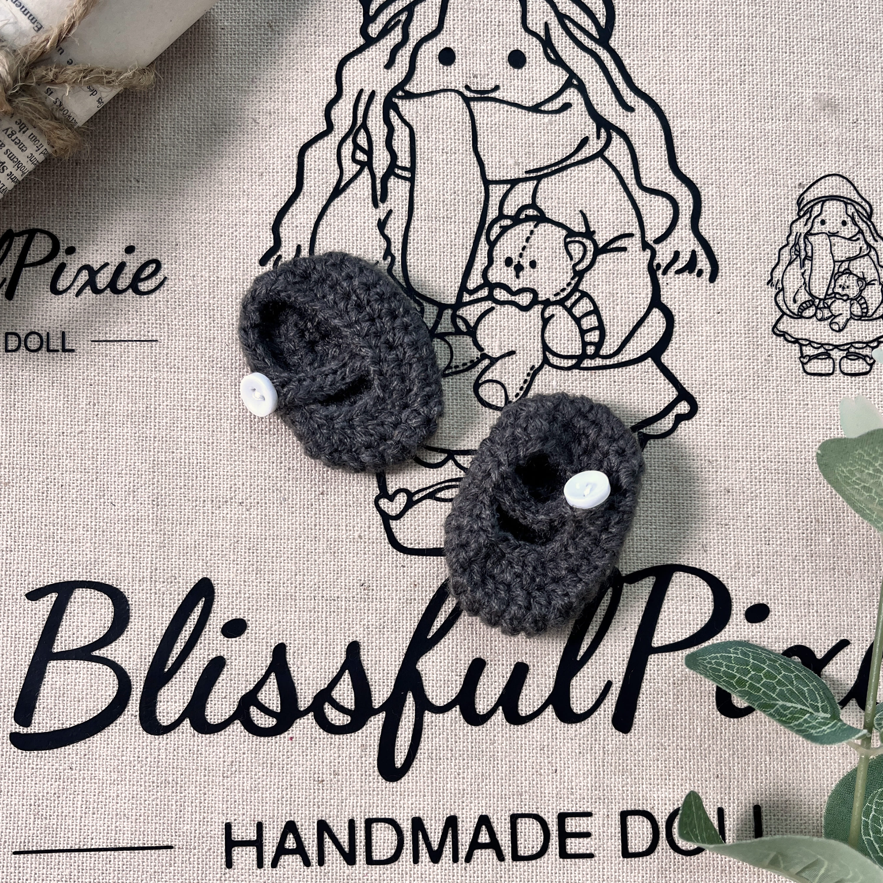 BlissfulPixie 12" Waldorf Handmade Doll Clothing Set Baby Girl Clothes Washable