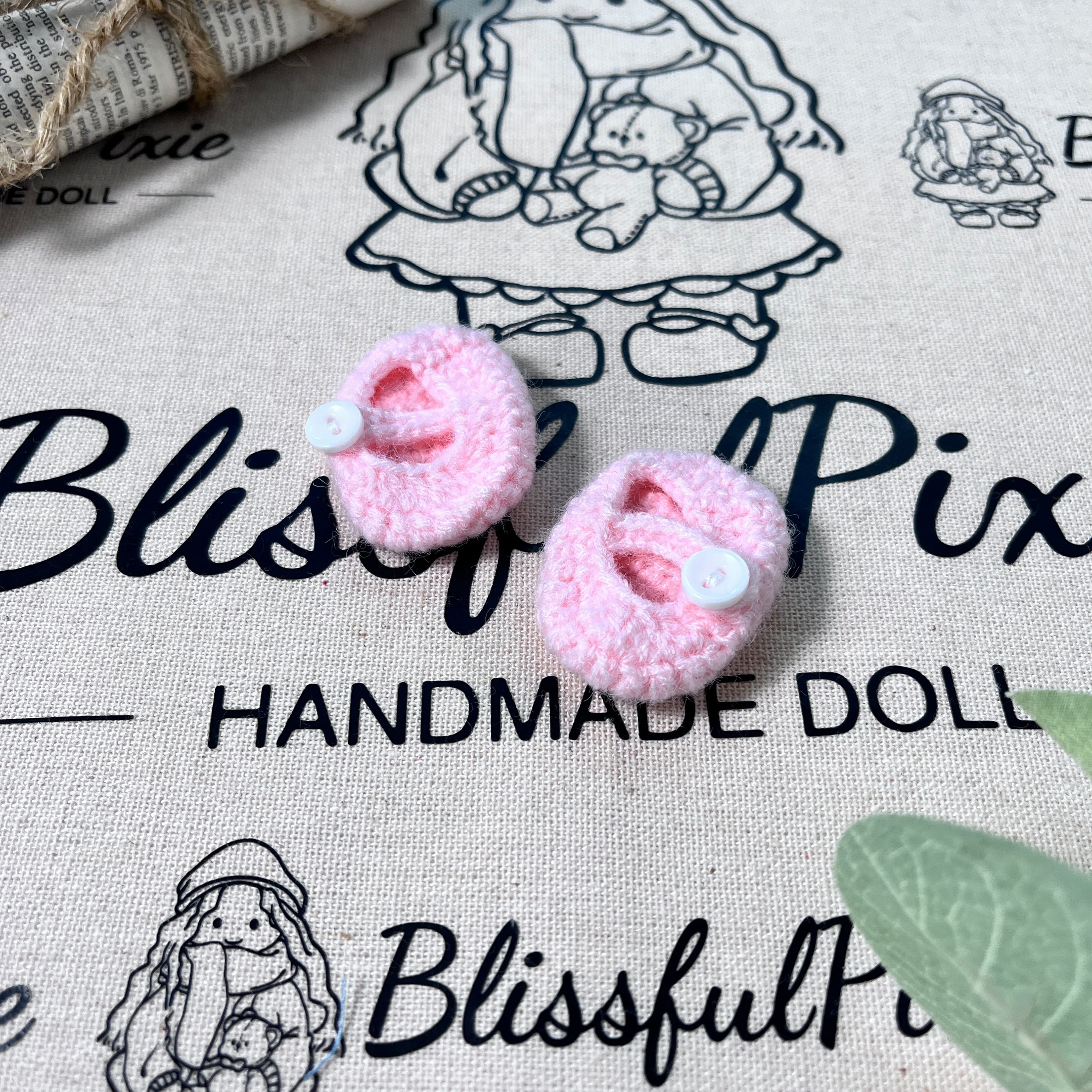 BlissfulPixie 12" Waldorf Handmade Doll Clothing Set Baby Girl Clothes Washable