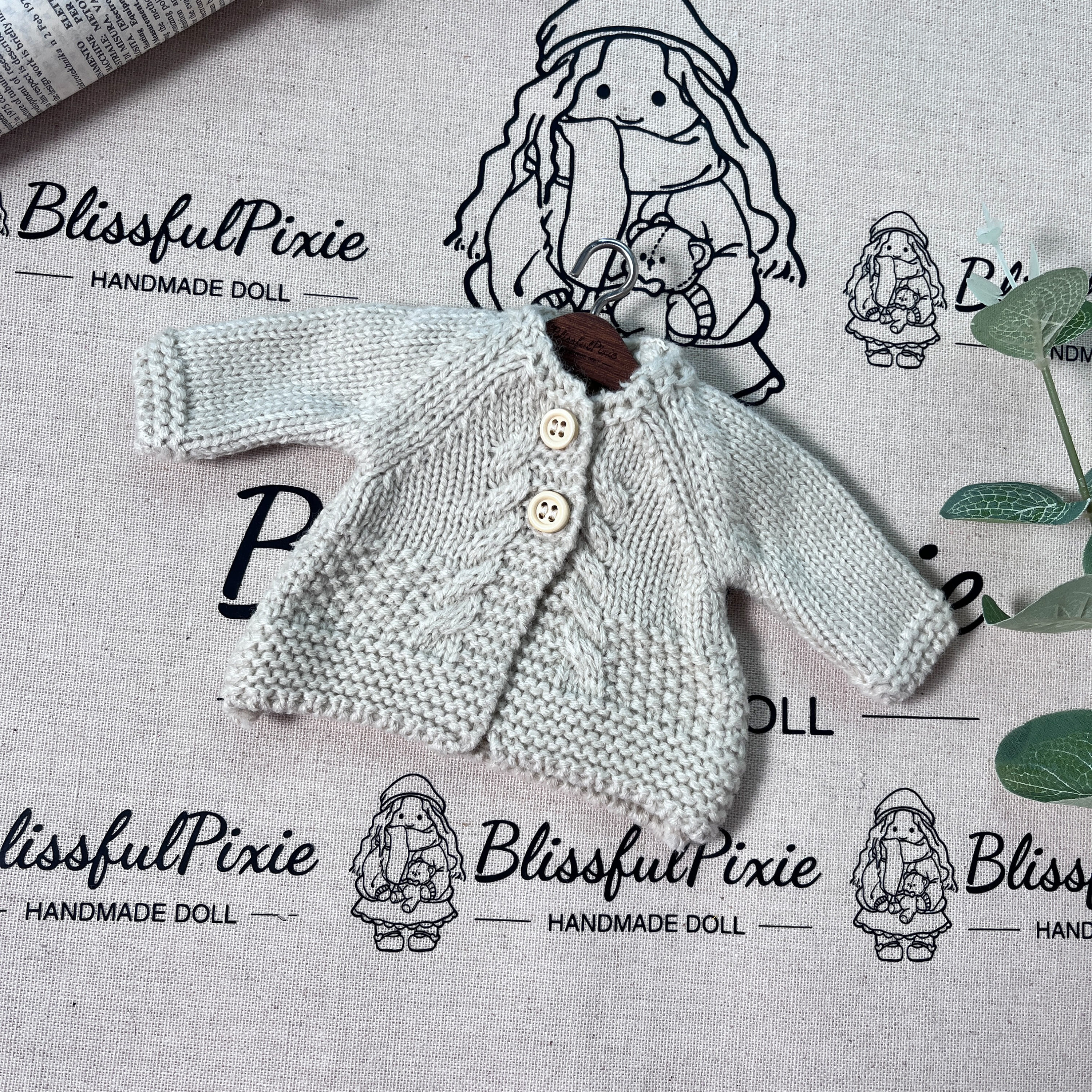 BlissfulPixie 12" Waldorf Handmade Doll Clothing Set Baby Girl Clothes Washable