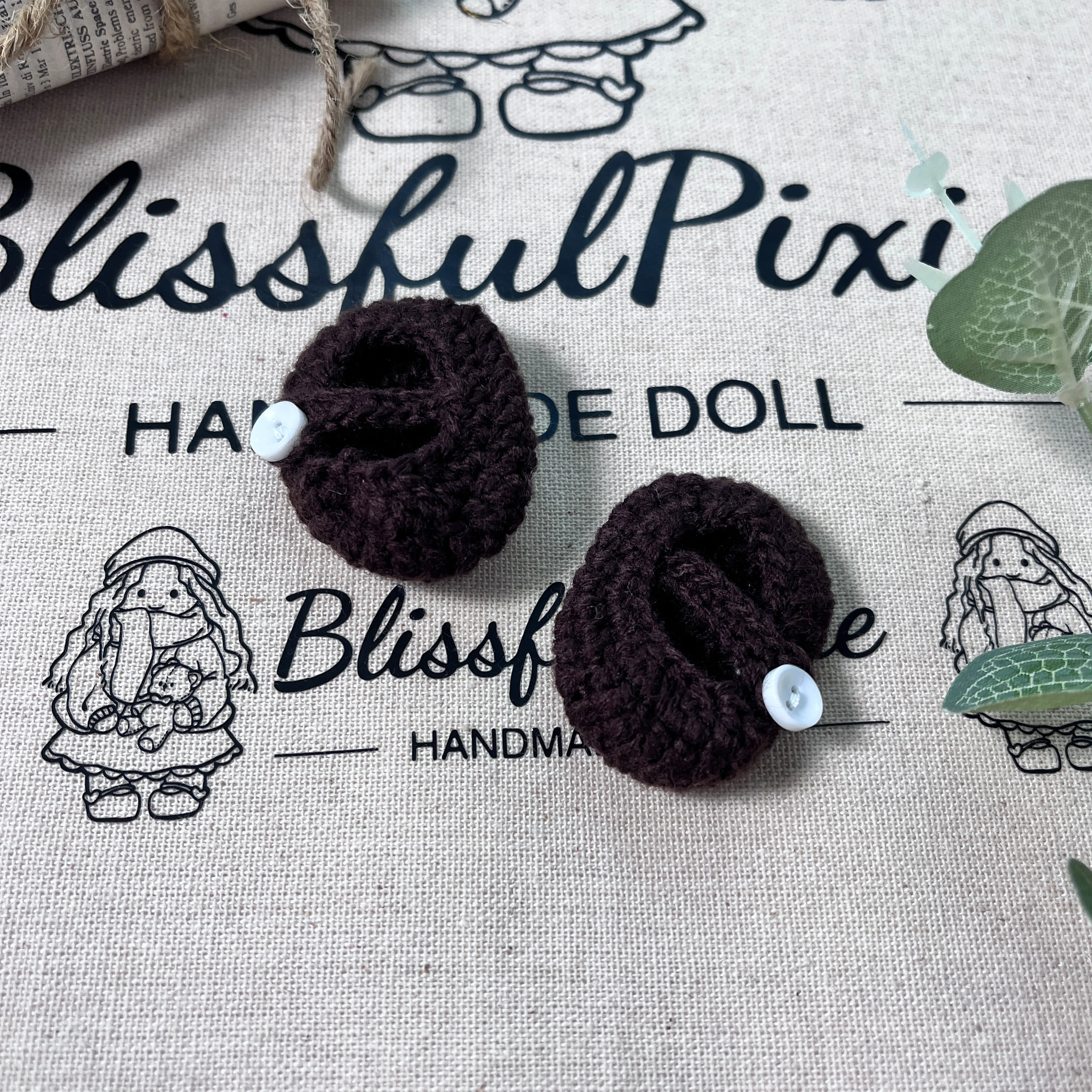 BlissfulPixie 12" Waldorf Handmade Doll Clothing Set Baby Girl Clothes Washable