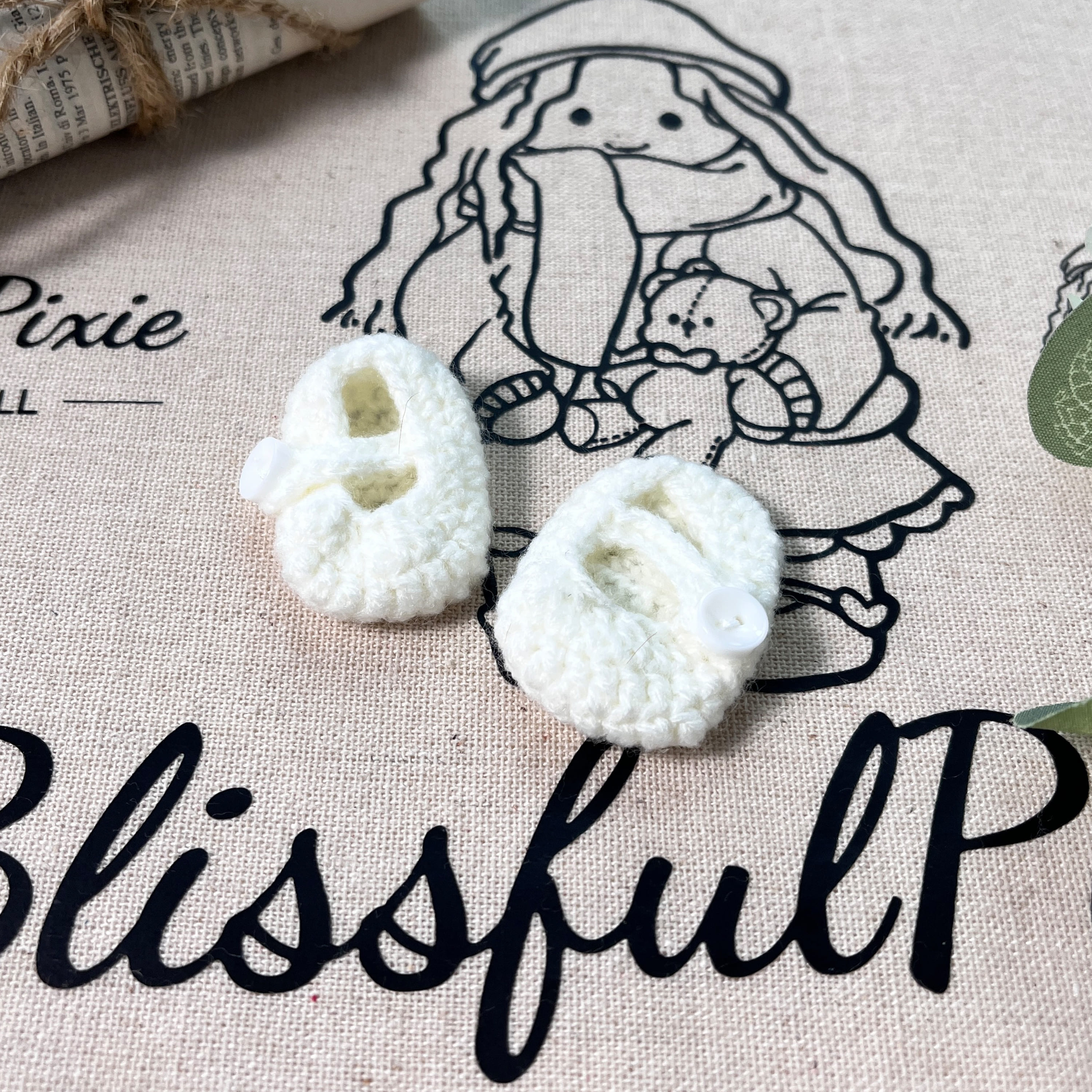 BlissfulPixie 12" Waldorf Handmade Doll Clothing Set Baby Girl Clothes Washable