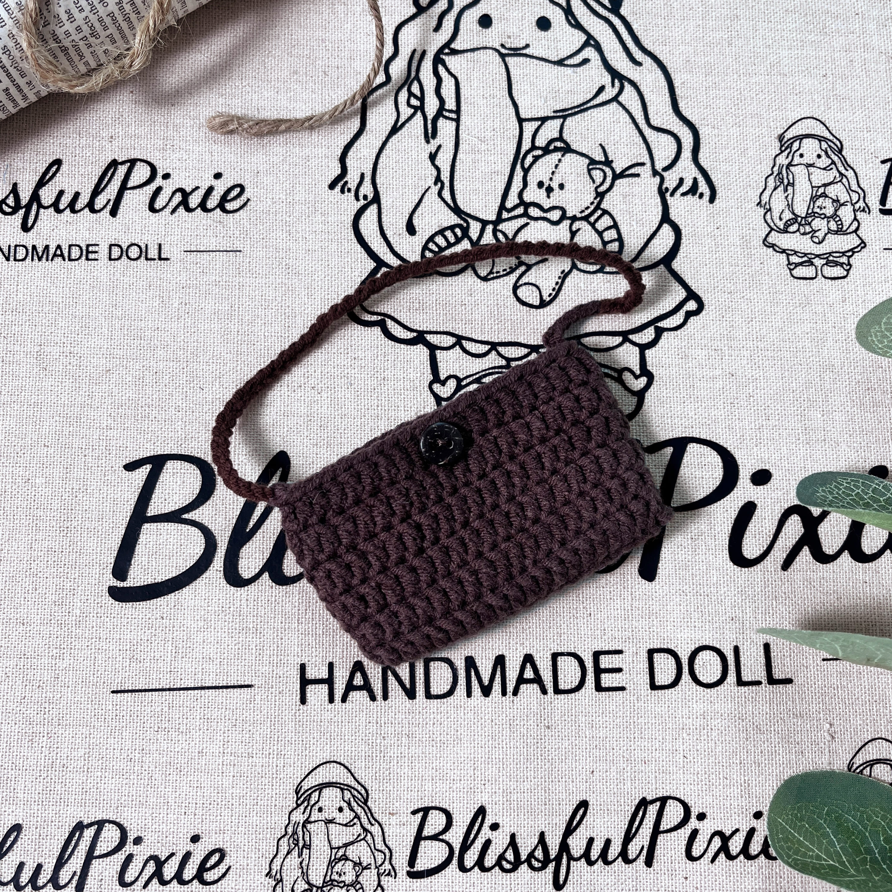 BlissfulPixie 12" Waldorf Handmade Doll Clothing Set Baby Girl Clothes Washable