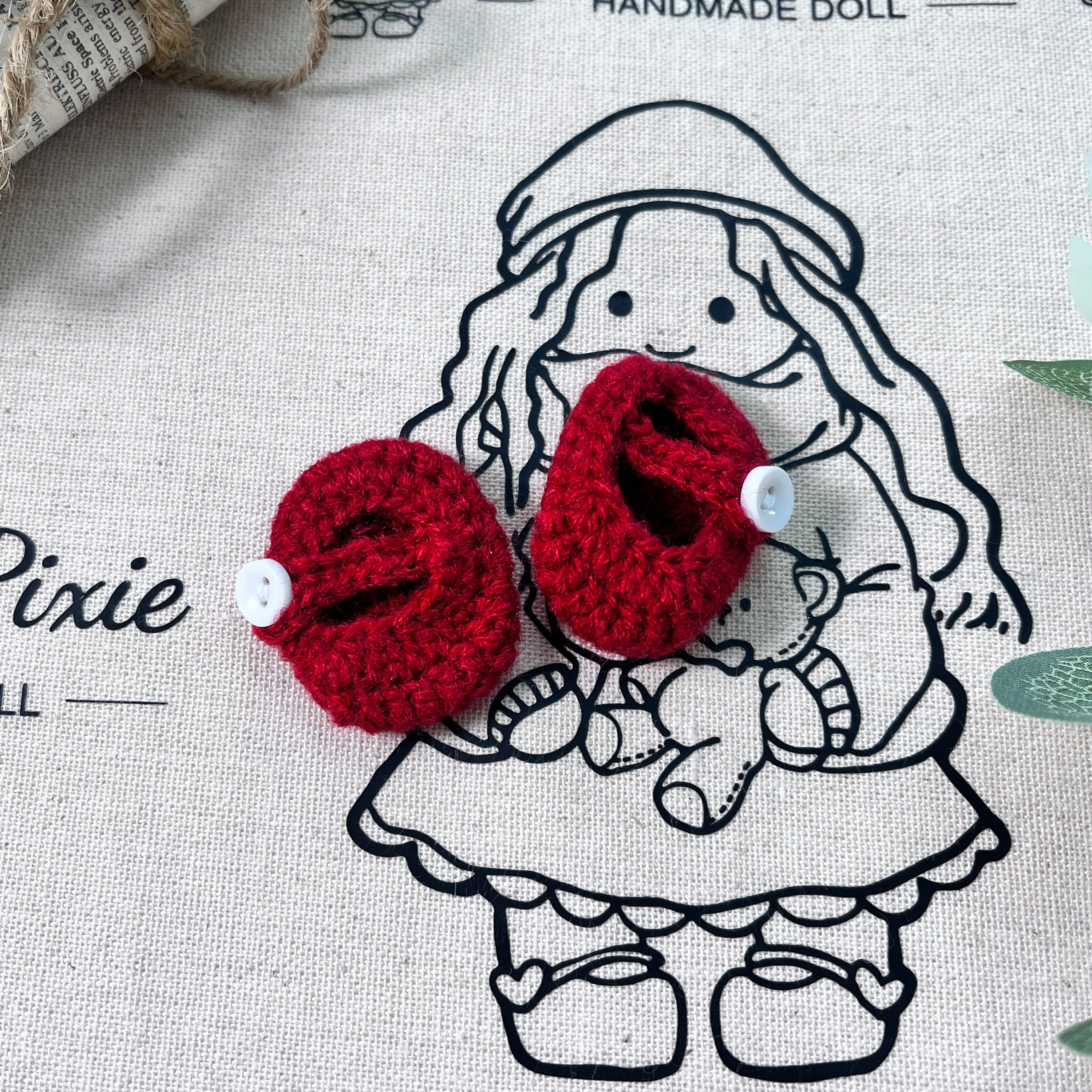 BlissfulPixie 12" Waldorf Handmade Doll Clothing Set Baby Girl Clothes Washable