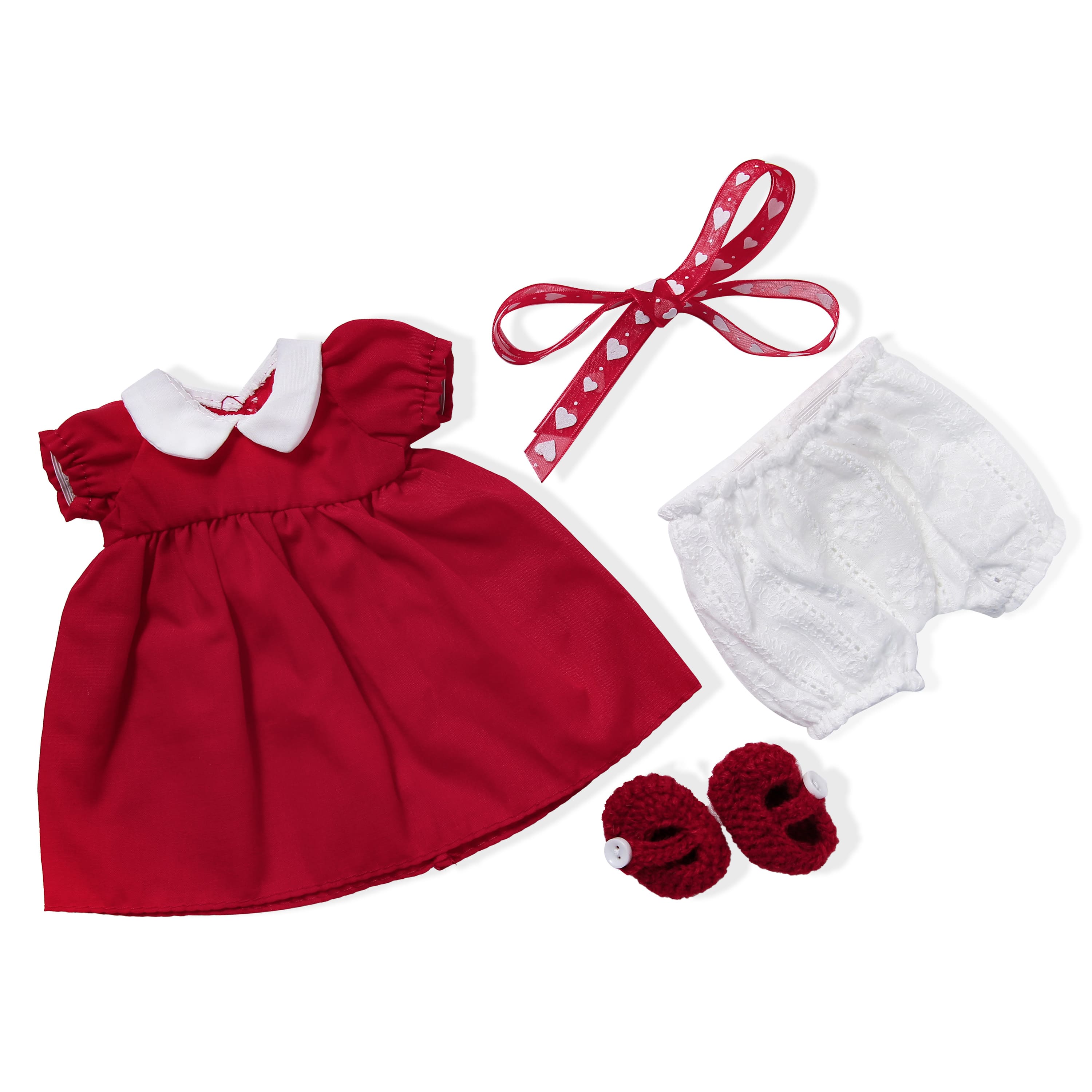 BlissfulPixie 12" Waldorf Handmade Doll Clothing Set Baby Girl Clothes Washable