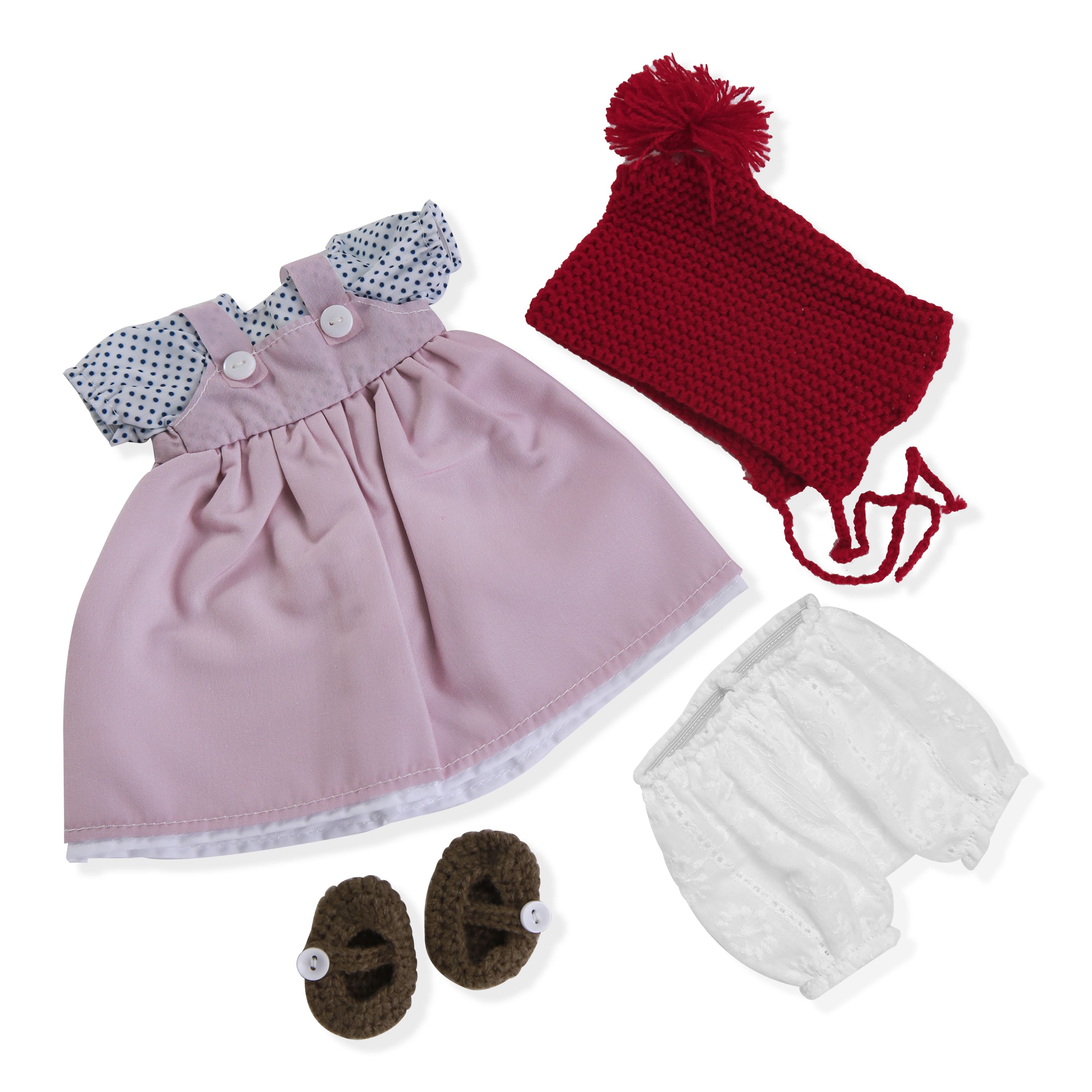 BlissfulPixie 12" Waldorf Handmade Doll Clothing Set Baby Girl Clothes Washable