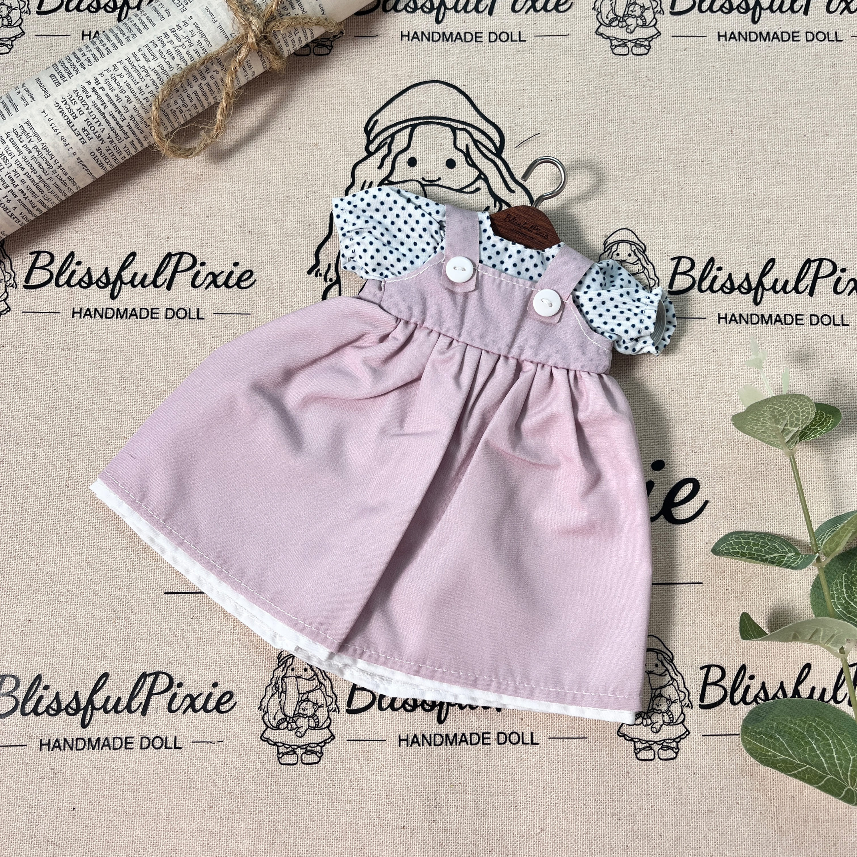 BlissfulPixie 12" Waldorf Handmade Doll Clothing Set Baby Girl Clothes Washable