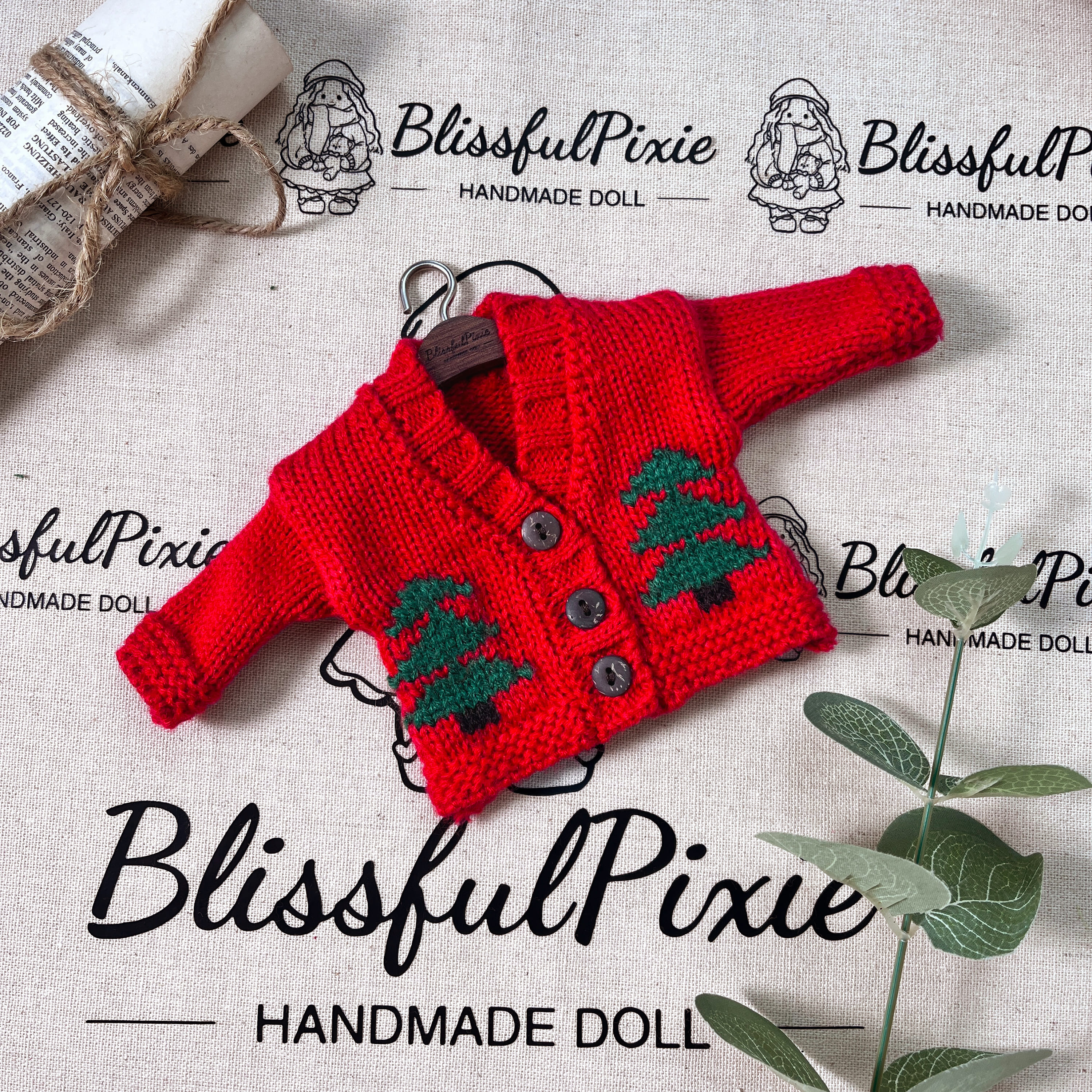 BlissfulPixie 12" Waldorf Handmade Doll Clothing Set Baby Girl Clothes Washable