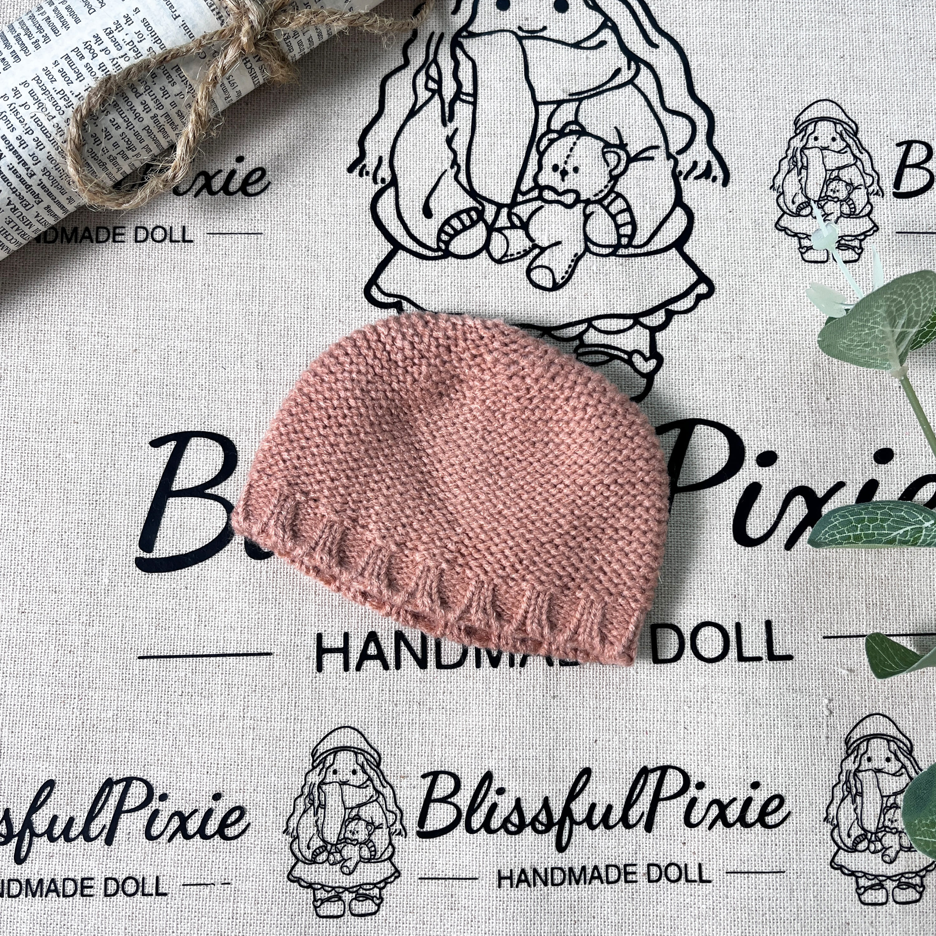 BlissfulPixie 12" Waldorf Handmade Doll Clothing Set Baby Girl Clothes Washable