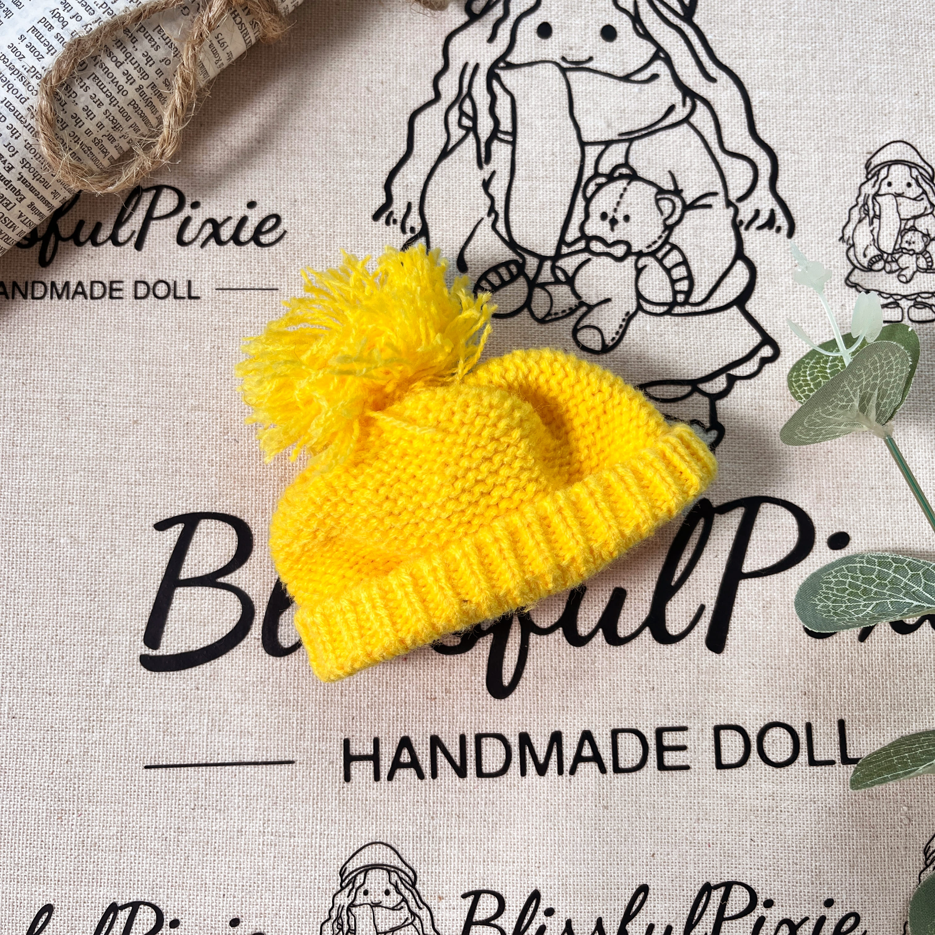 BlissfulPixie 12" Waldorf Handmade Doll Clothing Set Baby Girl Clothes Washable