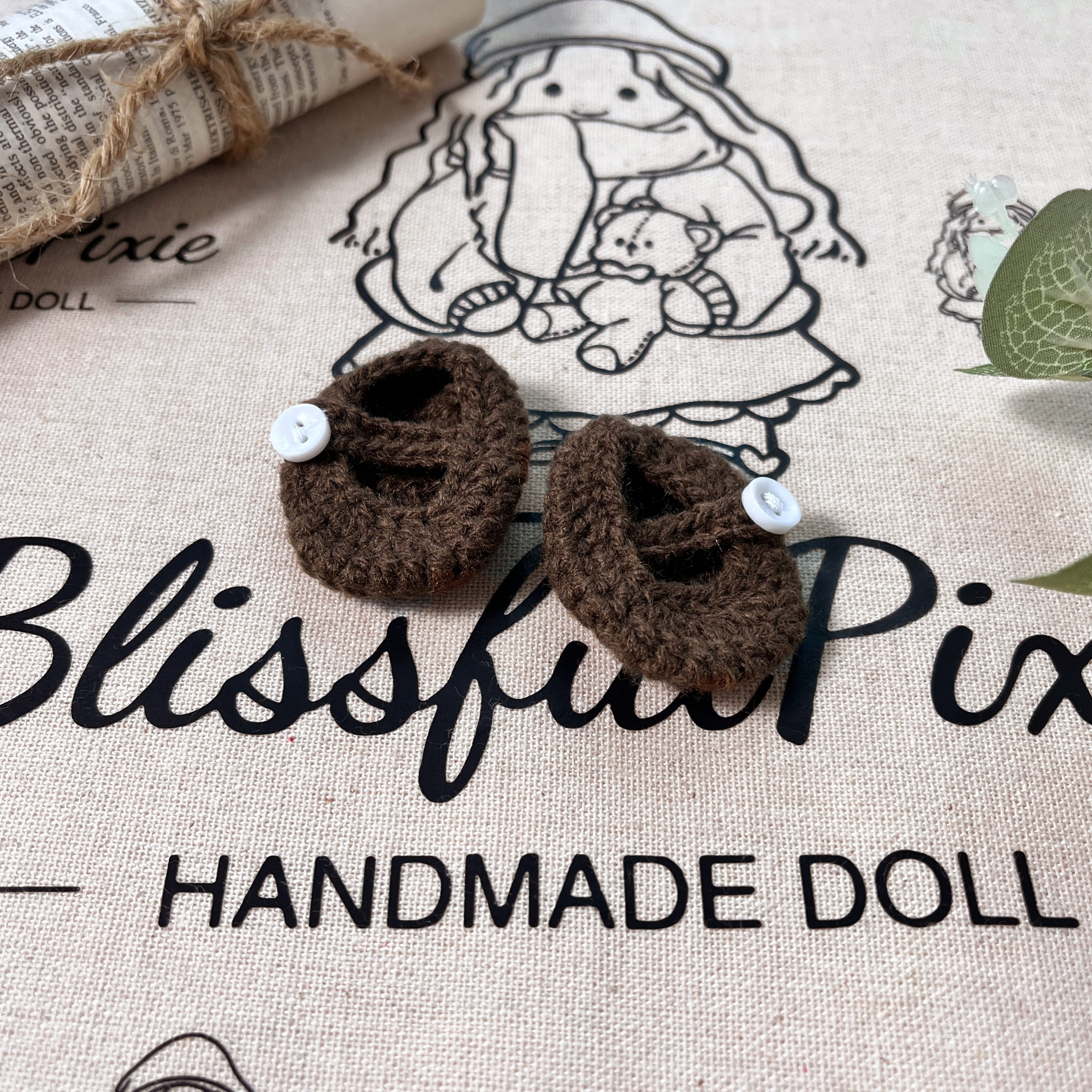 BlissfulPixie 12" Waldorf Handmade Doll Clothing Set Baby Girl Clothes Washable