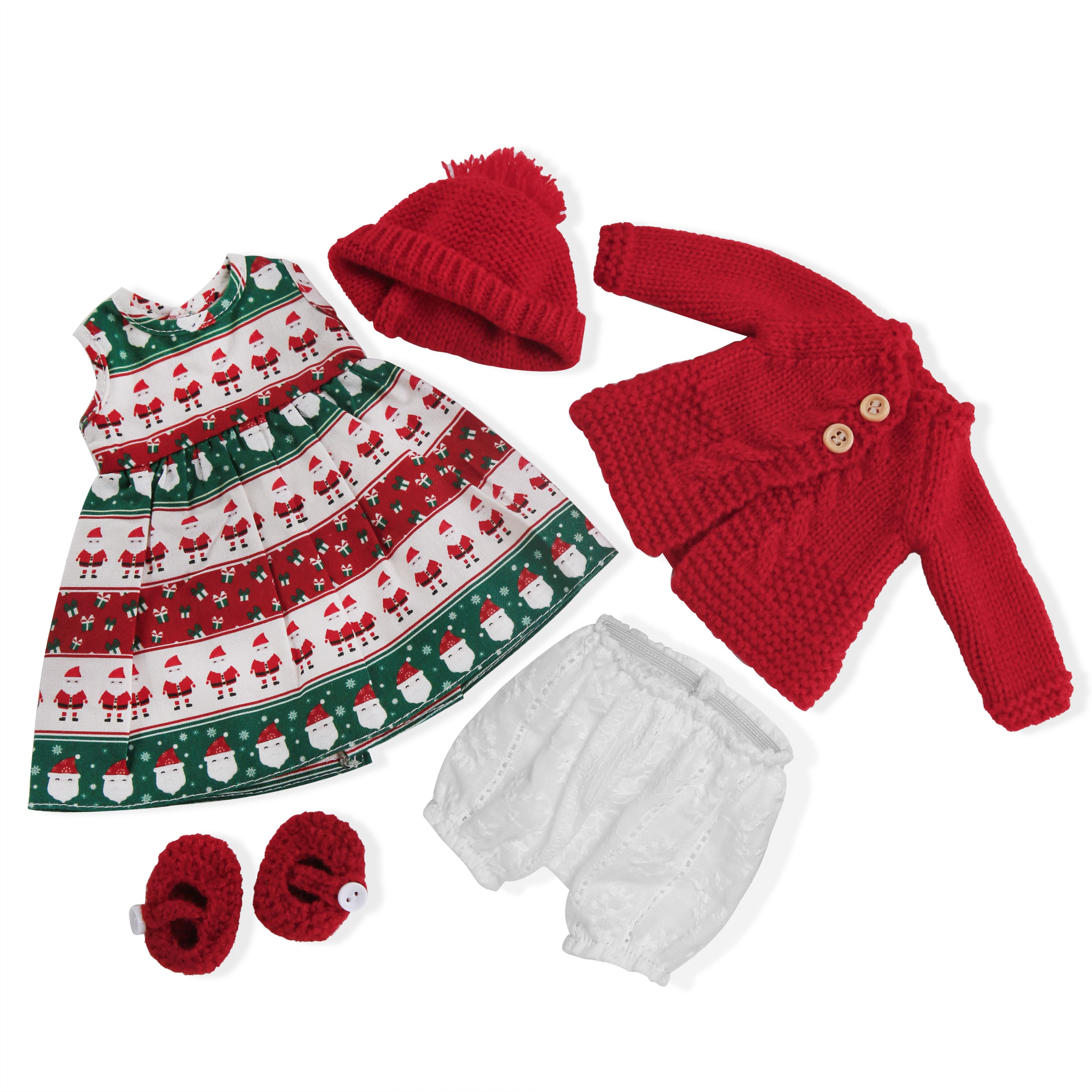 BlissfulPixie 12" Waldorf Handmade Doll Clothing Set Baby Girl Clothes Washable