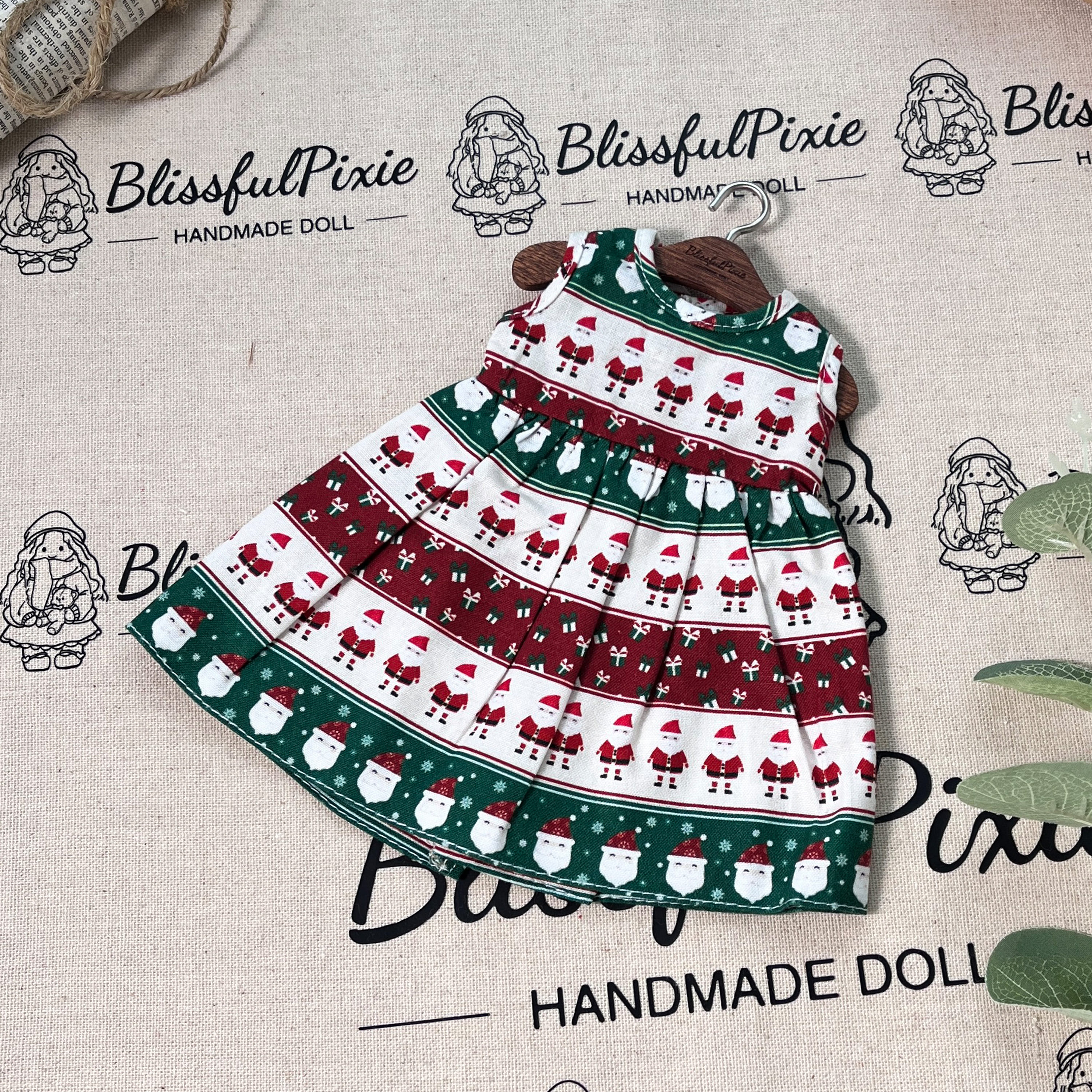 BlissfulPixie 12" Waldorf Handmade Doll Clothing Set Baby Girl Clothes Washable