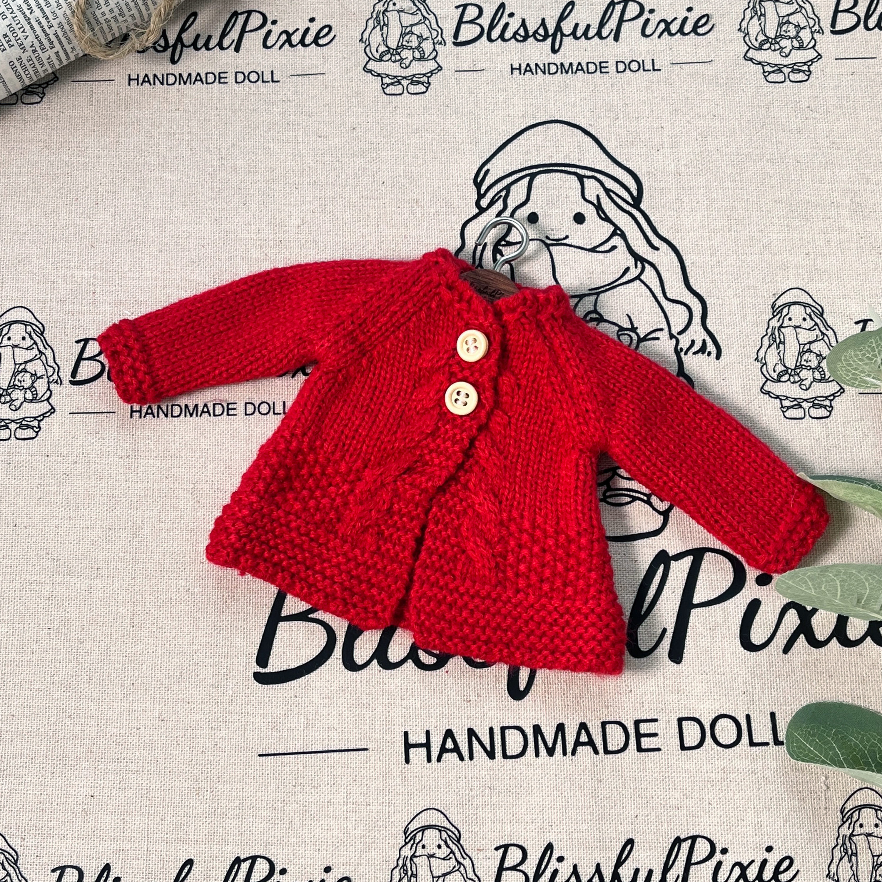 BlissfulPixie 12" Waldorf Handmade Doll Clothing Set Baby Girl Clothes Washable