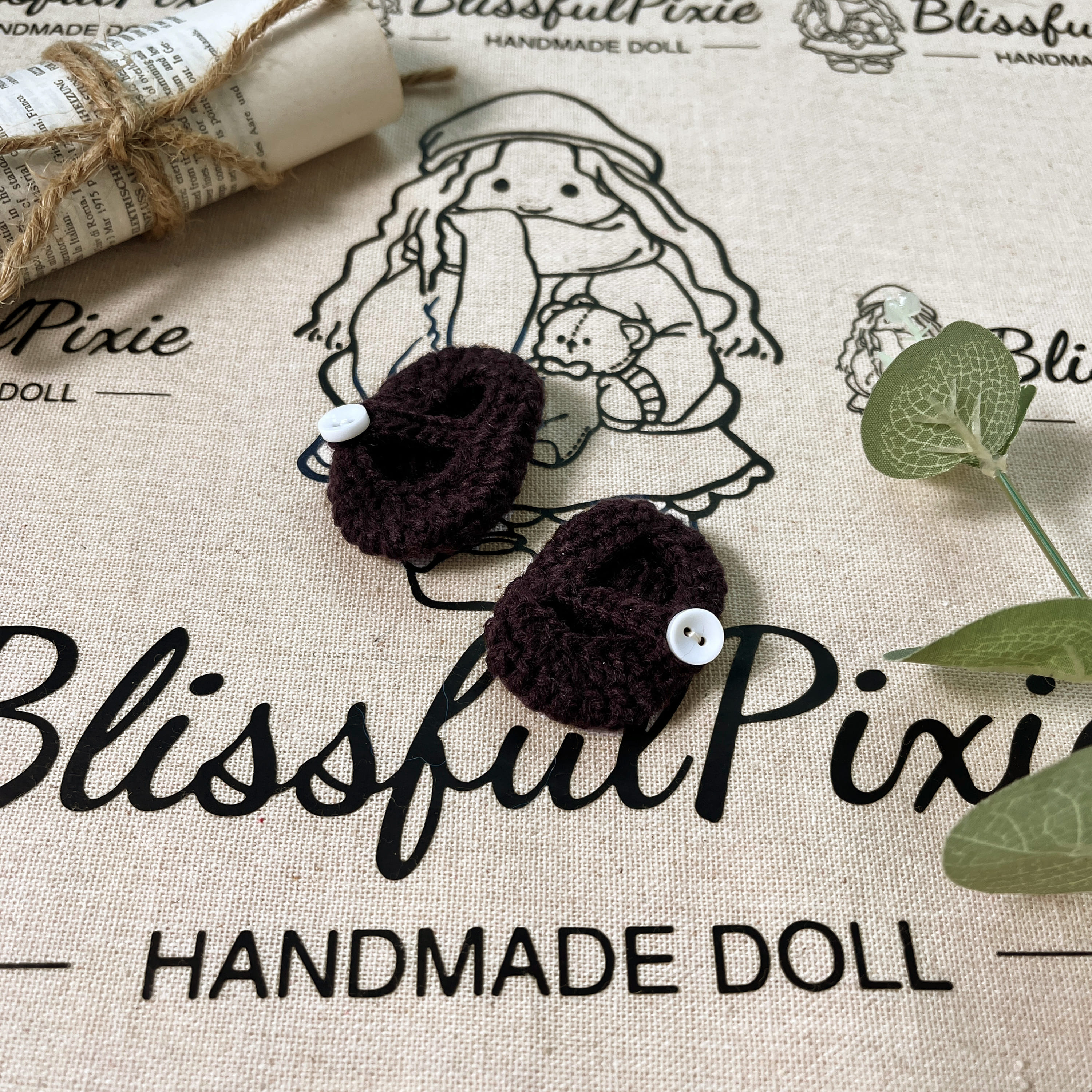 BlissfulPixie 12" Waldorf Handmade Doll Clothing Set Baby Girl Clothes Washable