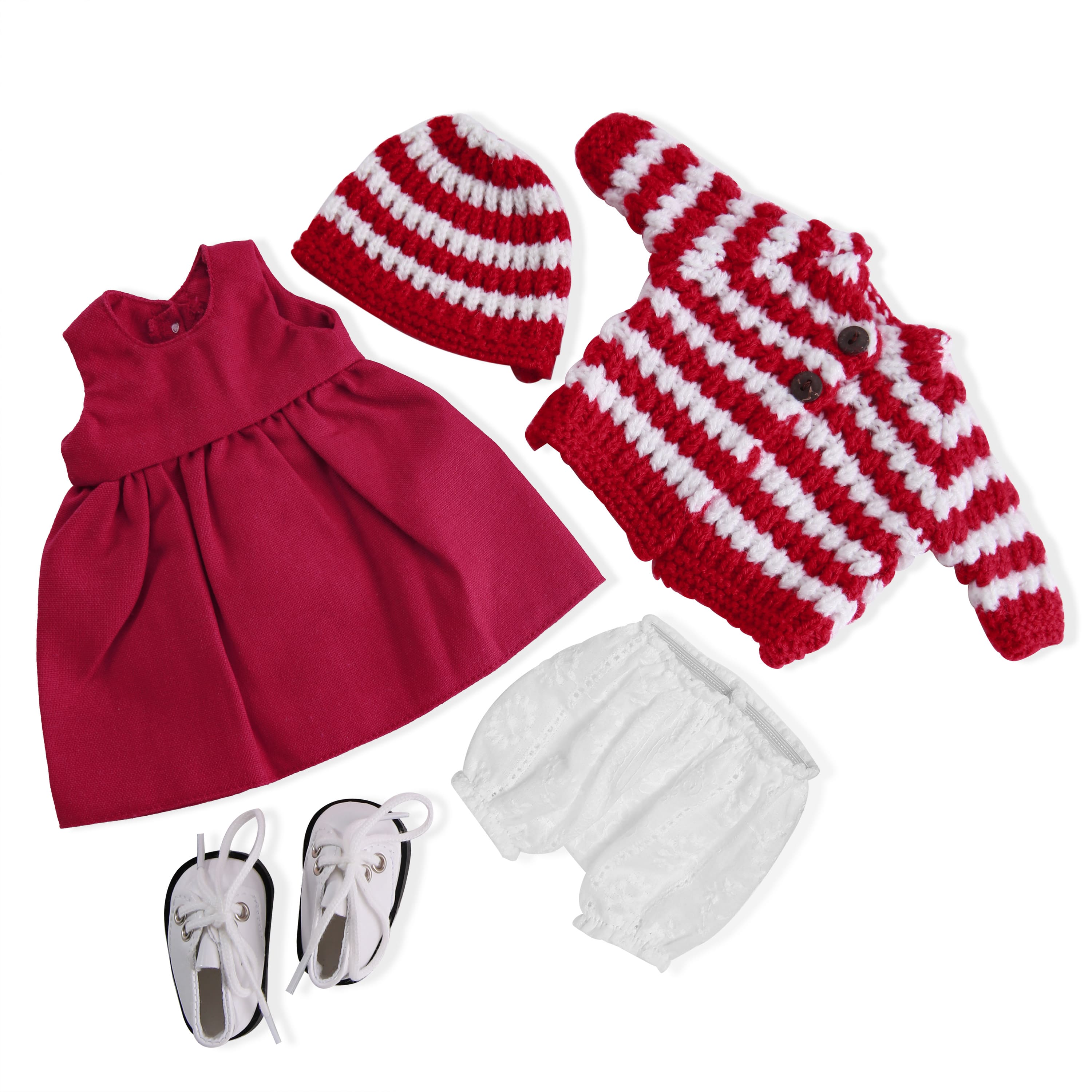 BlissfulPixie 12" Waldorf Handmade Doll Clothing Set Baby Girl Clothes Washable