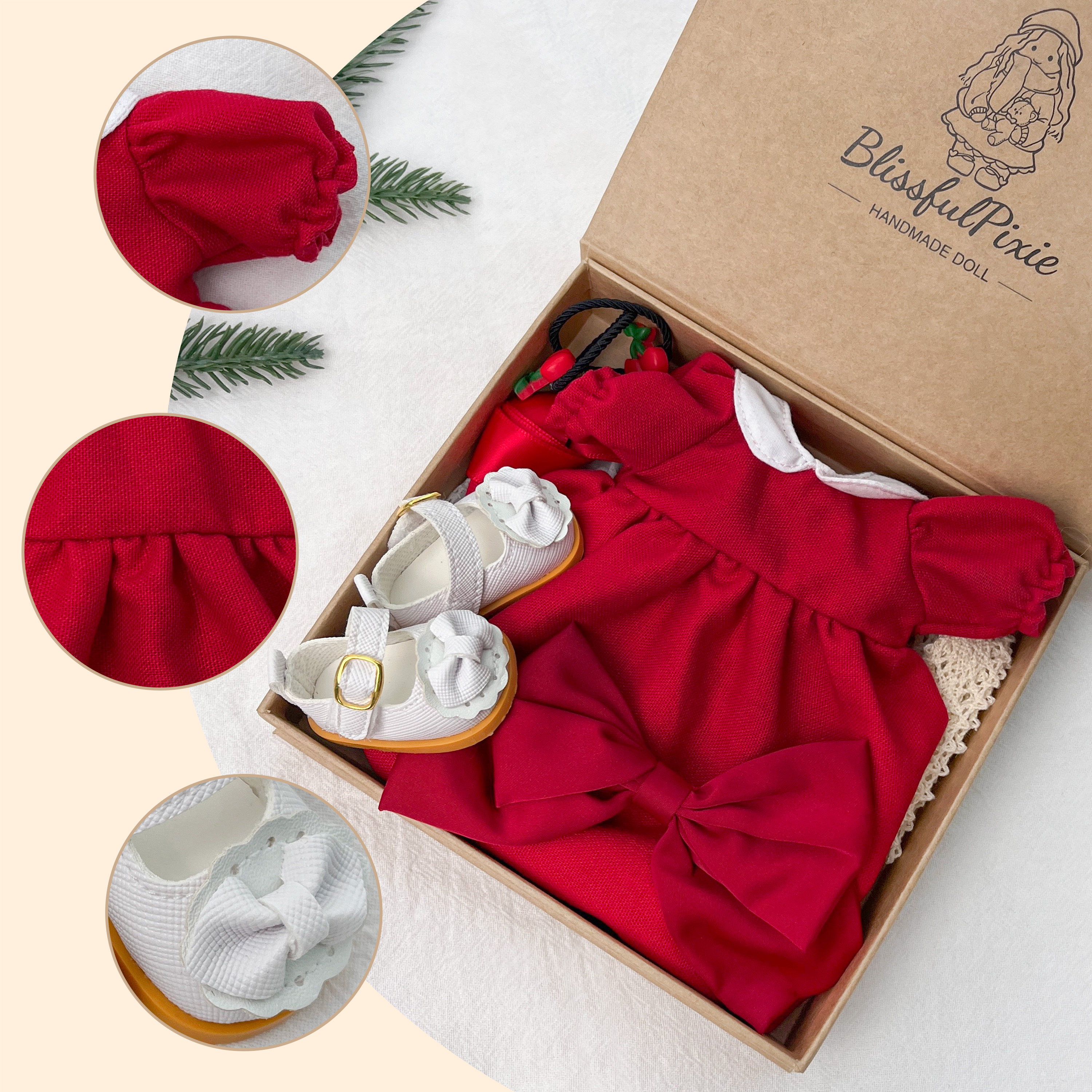 Charming Handmade Waldorf Doll Outfit-12 Inch Clothes with Gift Box