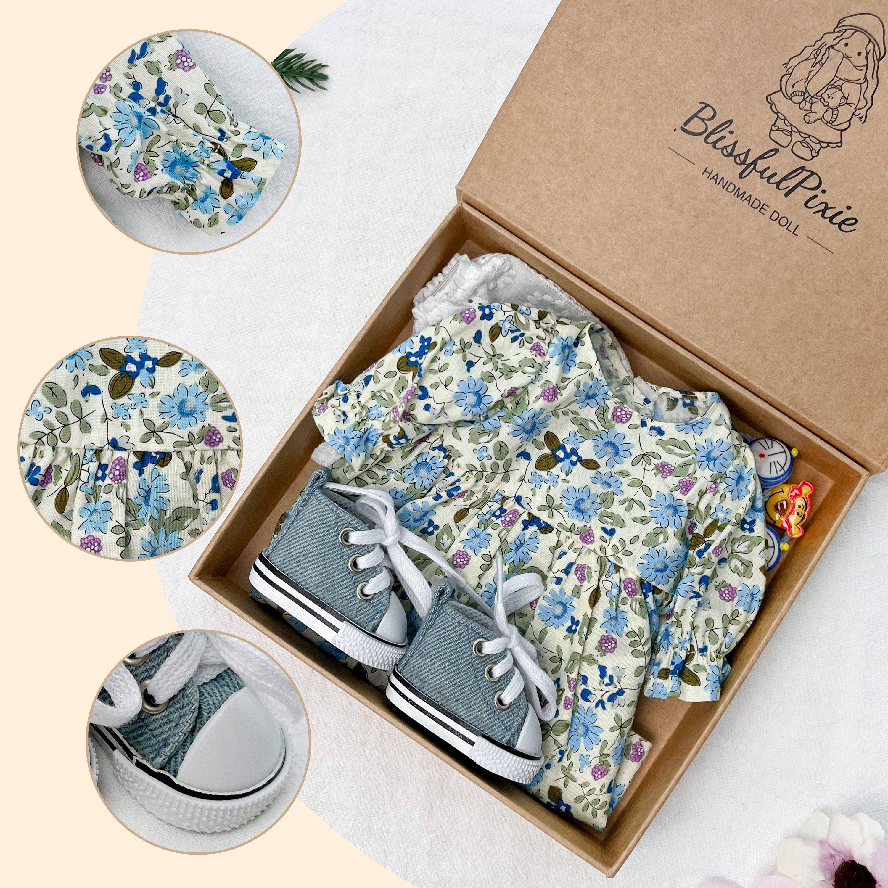 Handcrafted 12 Inch Waldorf Doll Clothes-Perfect Birthday Present for Girls