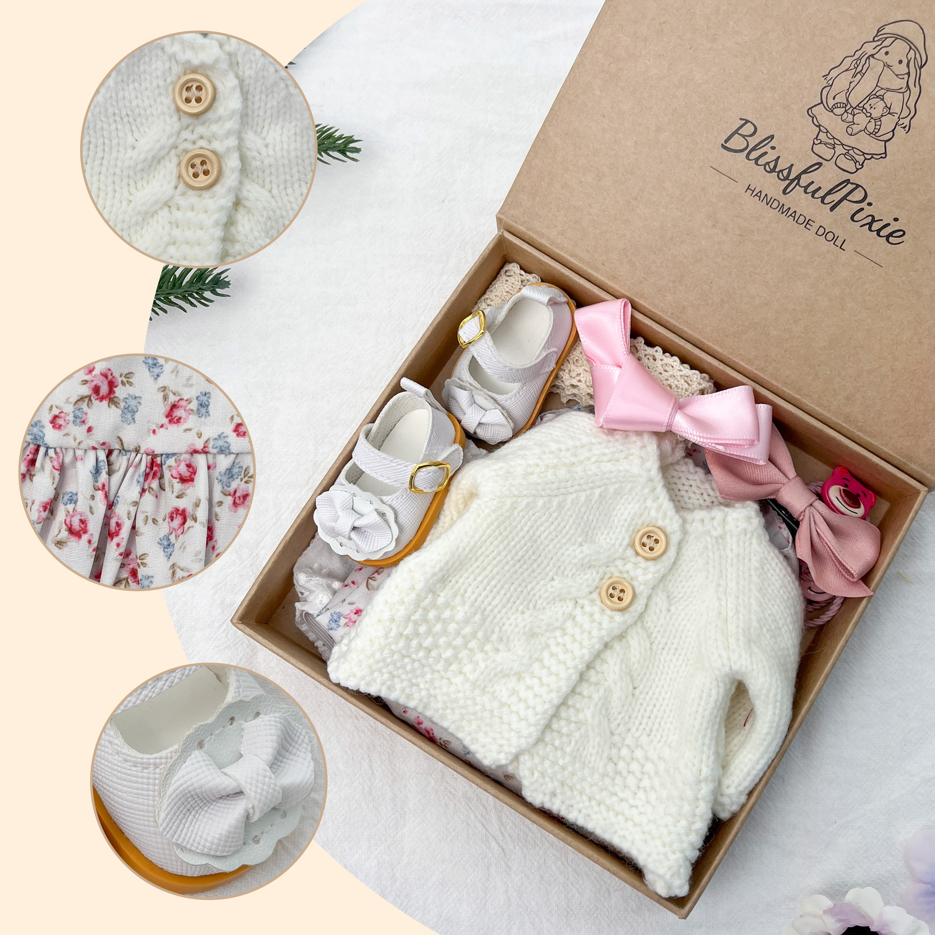 Beautifully Boxed Handmade Waldorf Doll Clothes-12 Inch Set for Kids