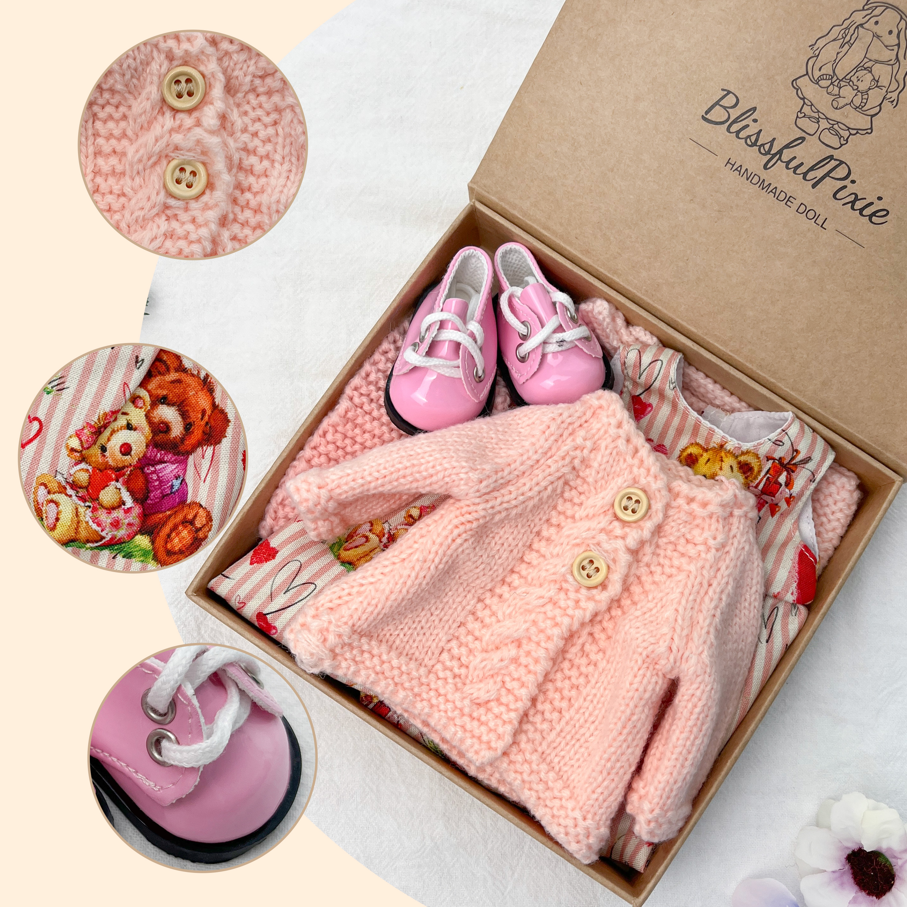 12 Inch Handmade Doll Clothes for Waldorf Dolls-Ideal Girls Gift