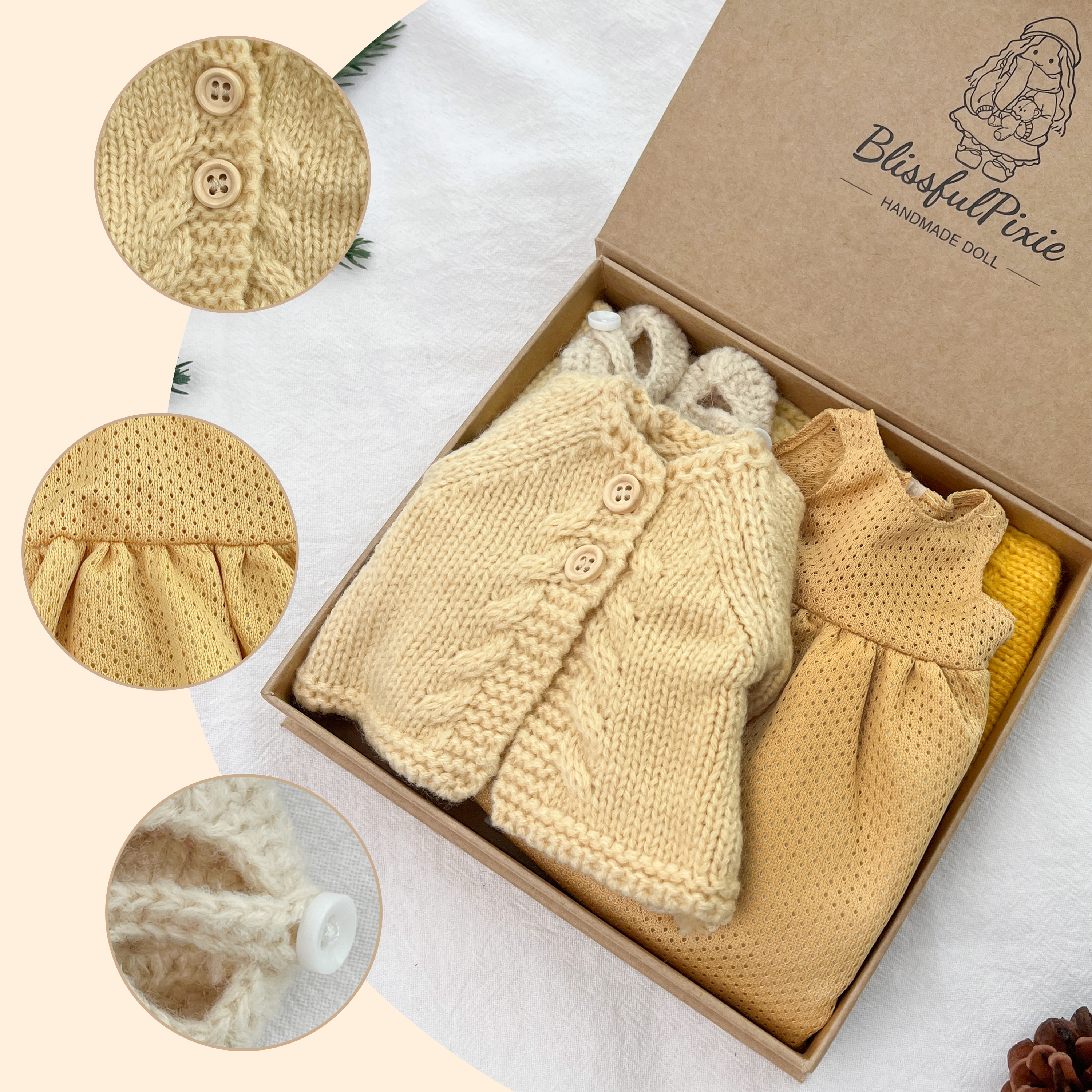 Waldorf-Inspired Handmade Doll Clothes-12 Inch Outfit Gift Set