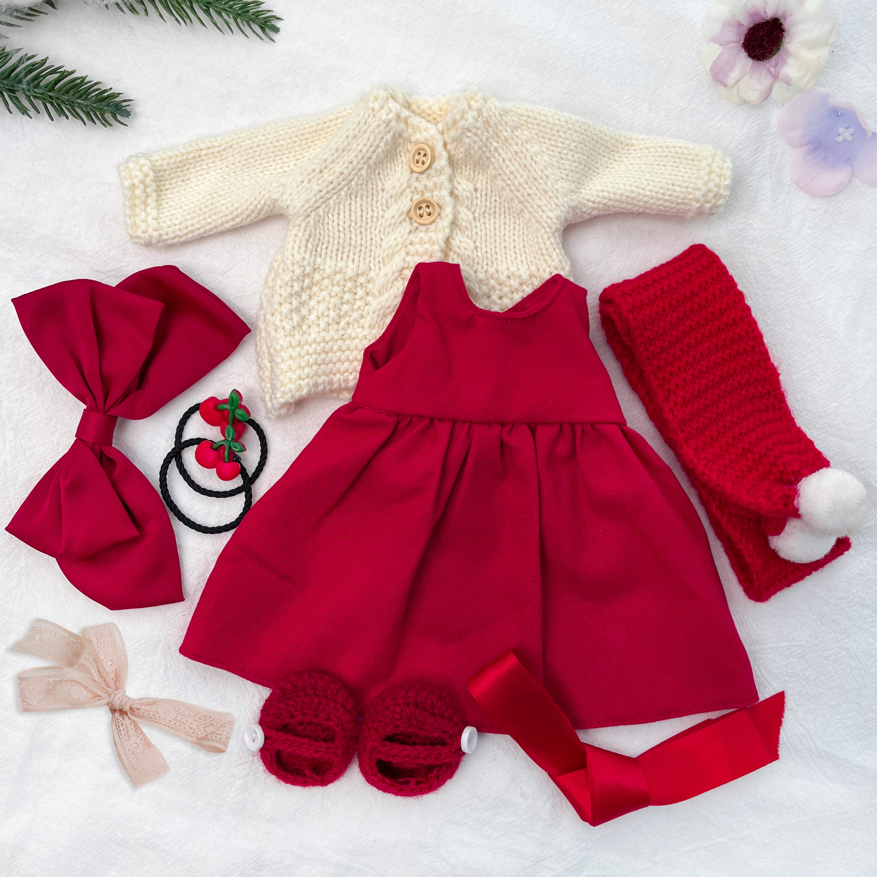 Unique Handmade Waldorf Doll Outfit-12 Inch Clothing Gift for Girls