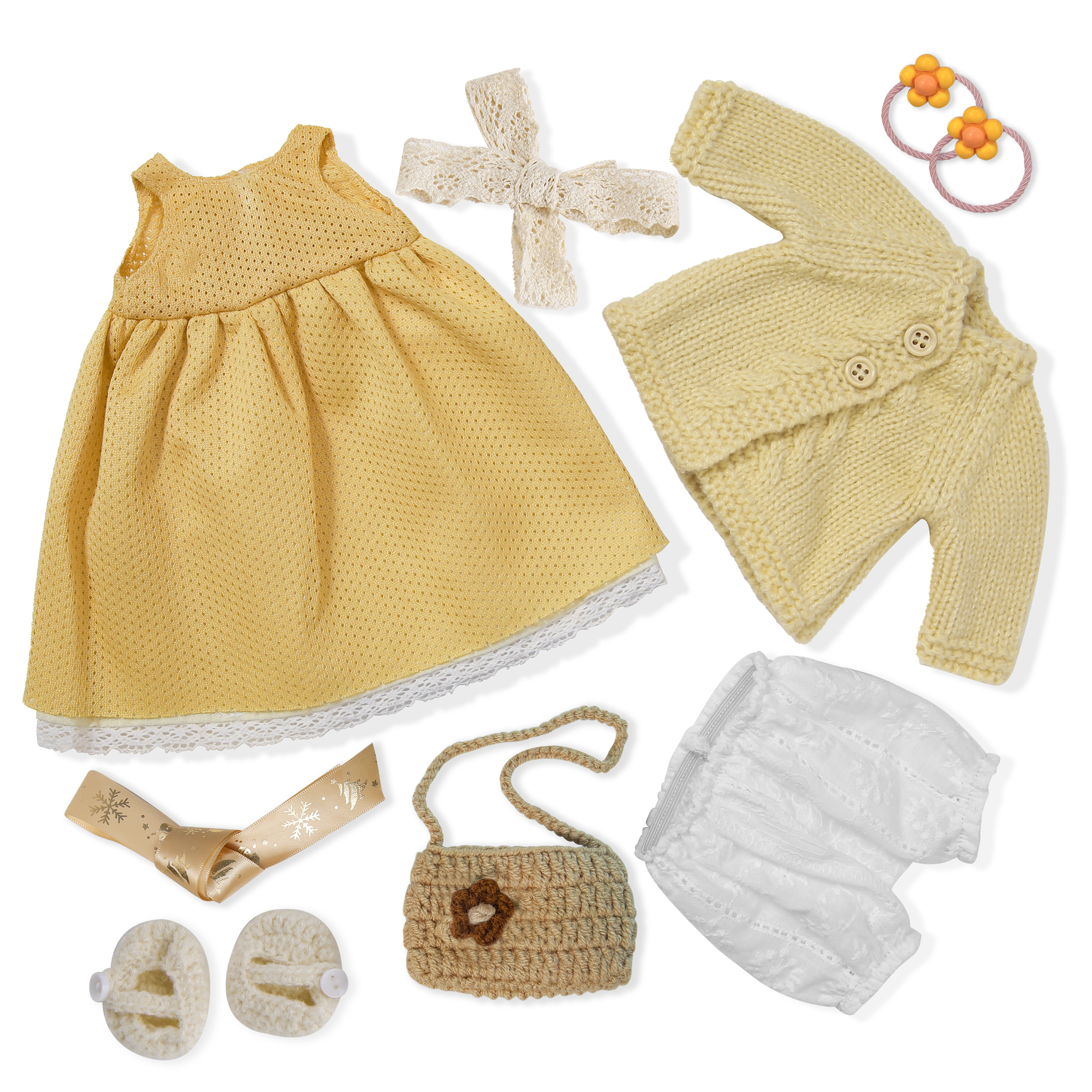 Cute Handmade Doll Clothes for 12 Inch Waldorf Dolls – Birthday Gift Idea