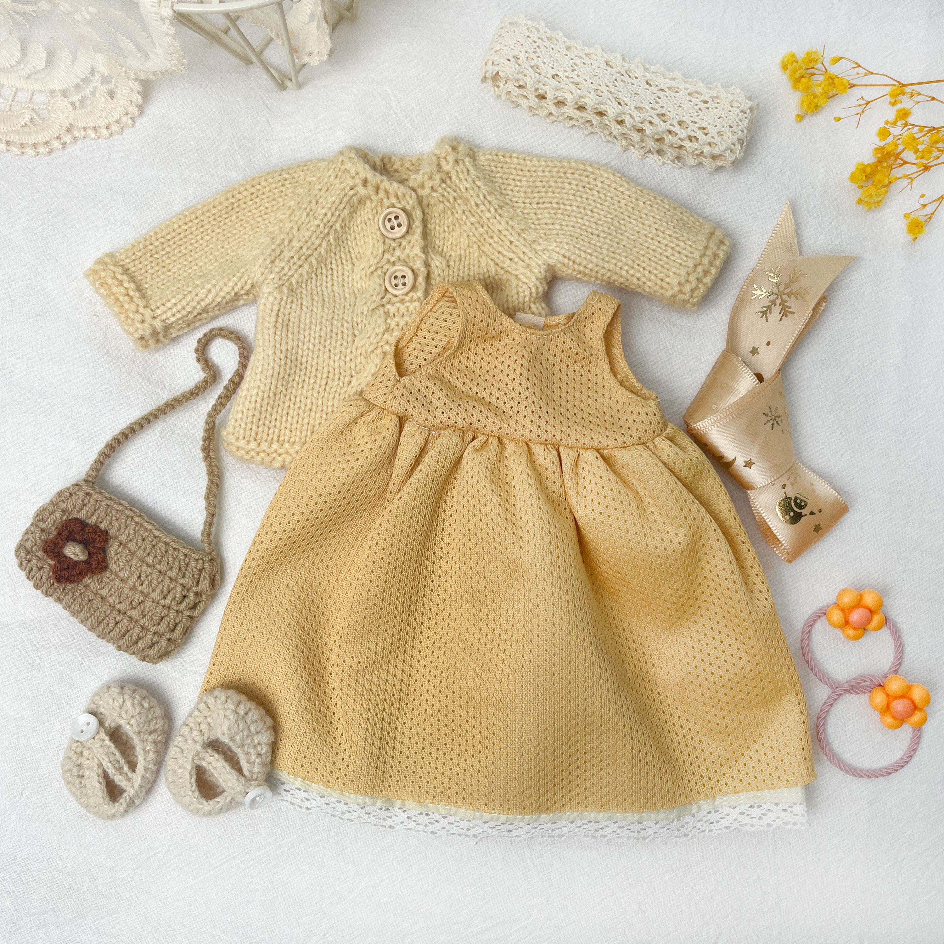 Cute Handmade Doll Clothes for 12 Inch Waldorf Dolls – Birthday Gift Idea