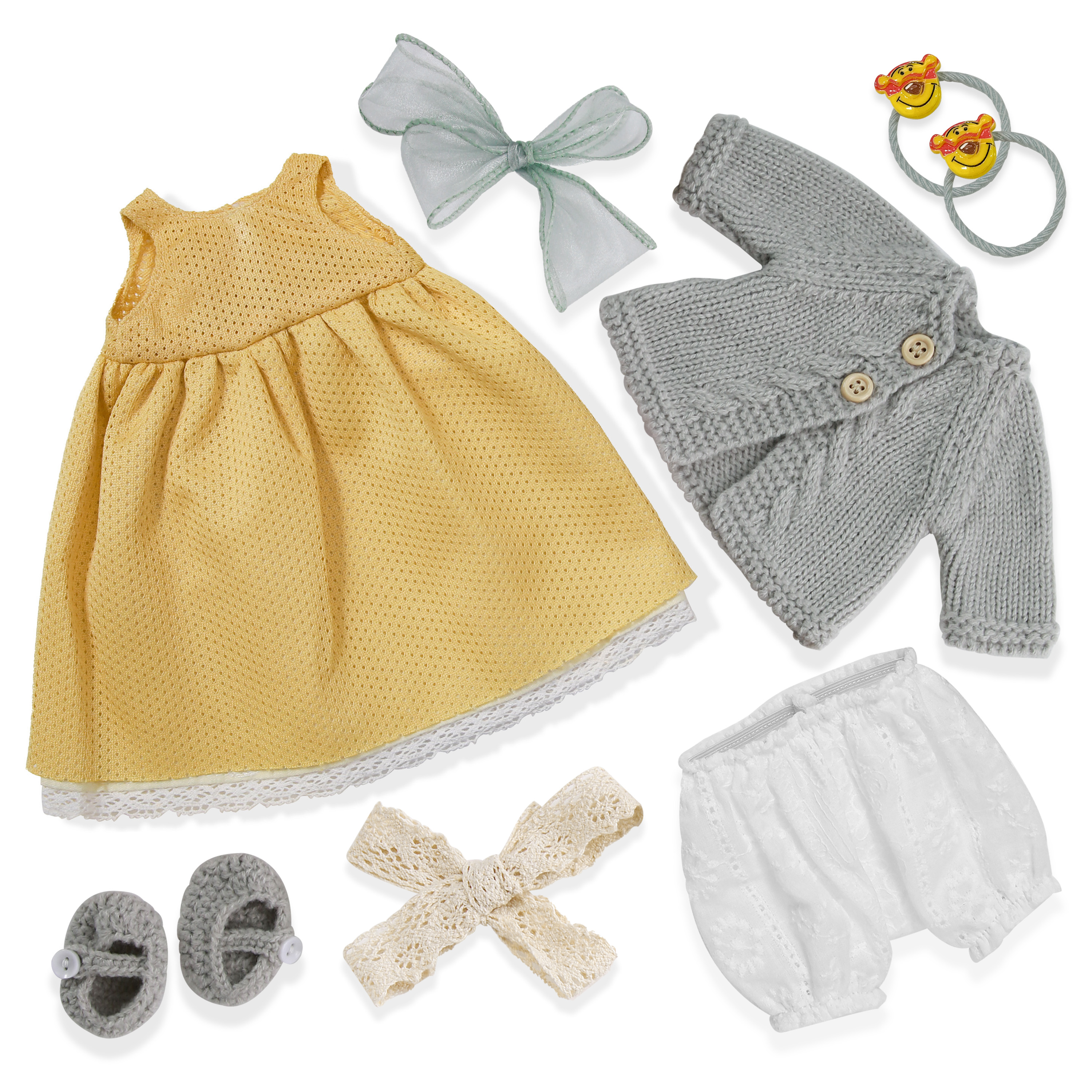 12 –Waldorf Doll Clothes Gift Set  –Handmade Accessories for Girls