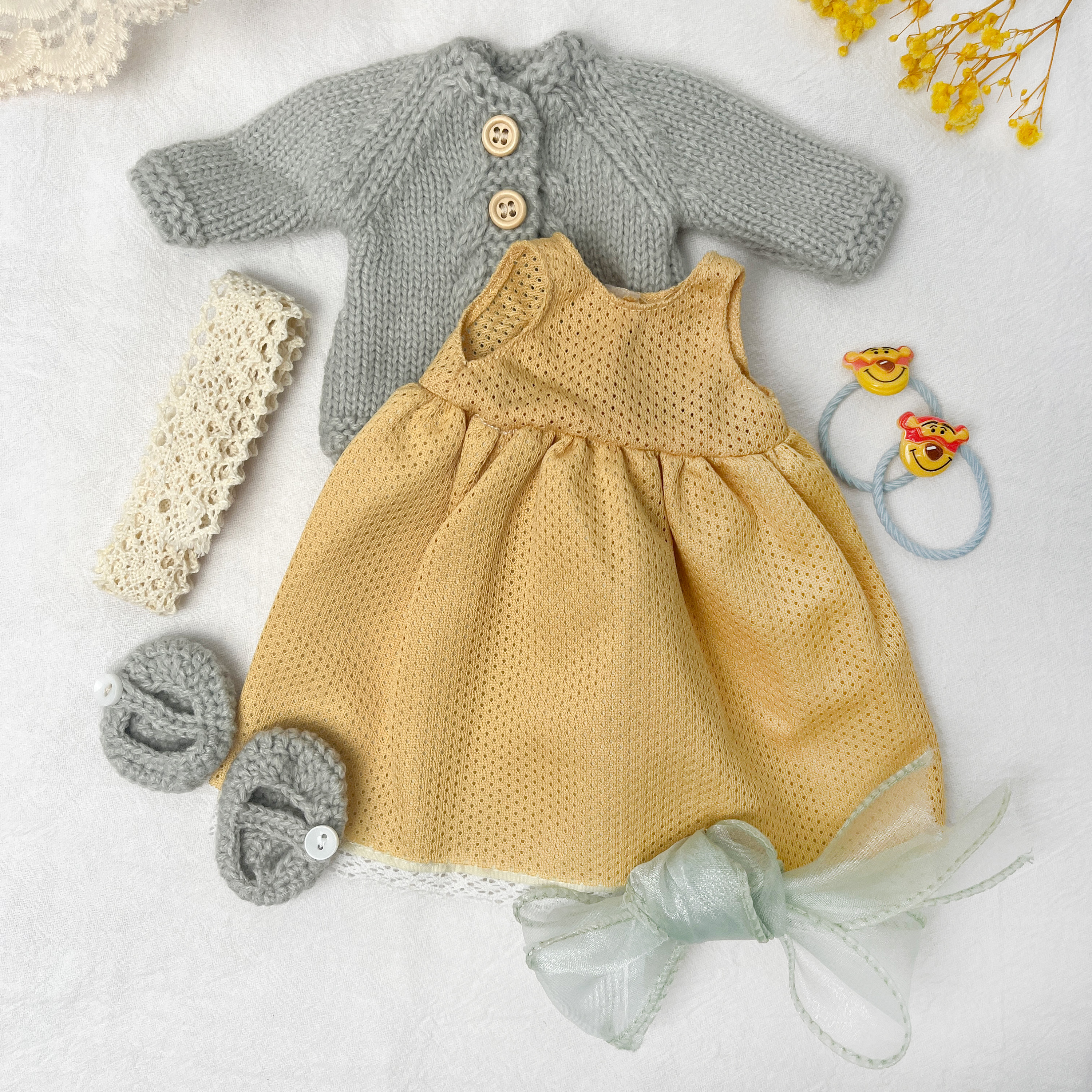 12 –Waldorf Doll Clothes Gift Set  –Handmade Accessories for Girls