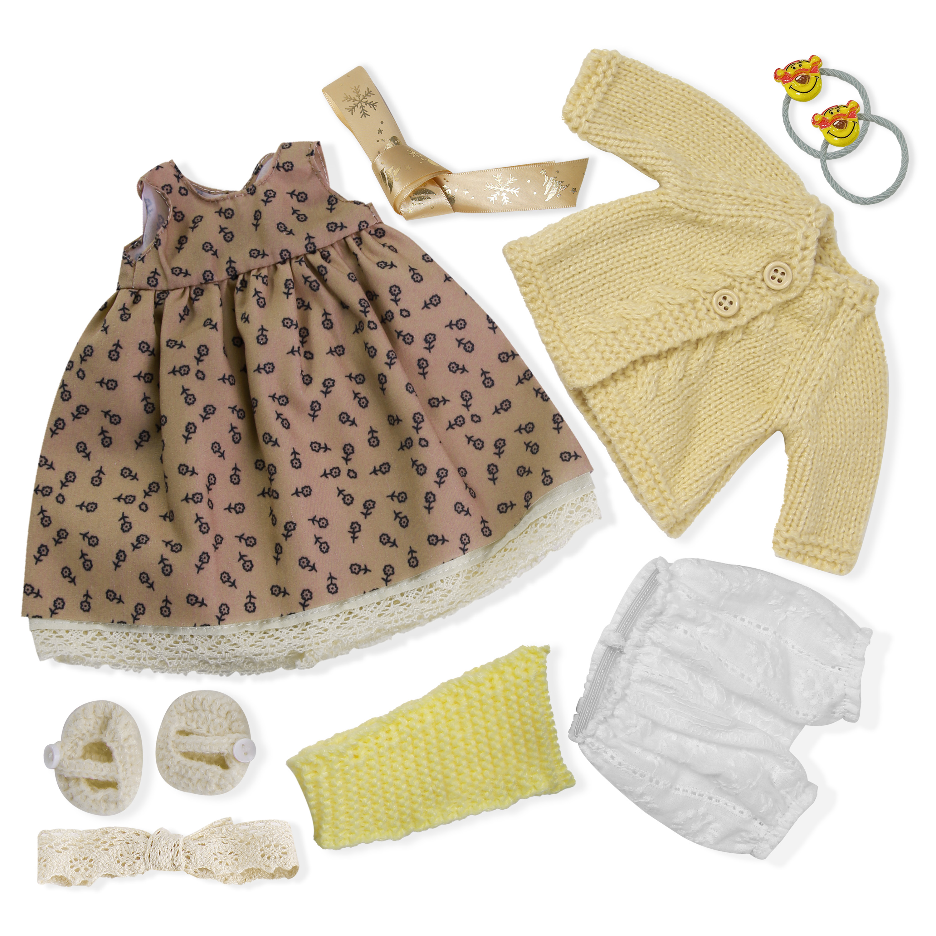 Waldorf Style Doll Clothes –Handmade 12 Inch Set with Gift Packaging