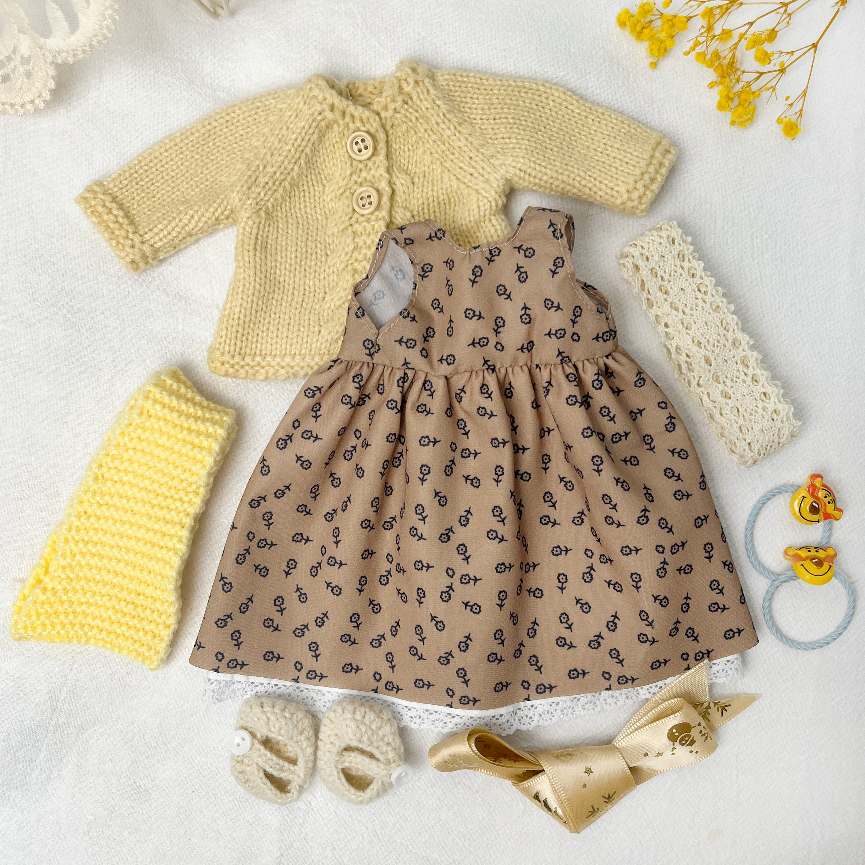 Waldorf Style Doll Clothes –Handmade 12 Inch Set with Gift Packaging