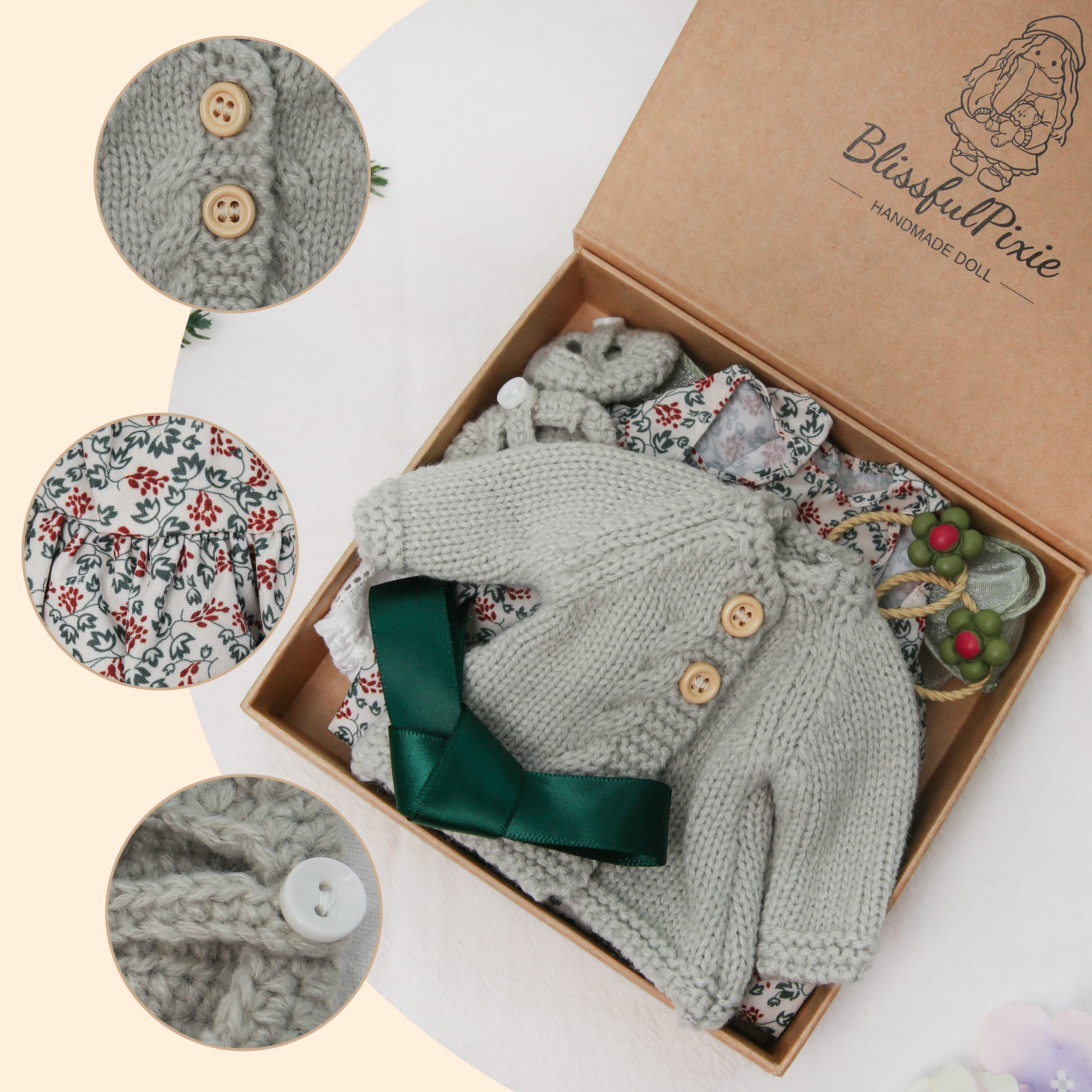 Soft and Cute Handmade Clothes for 12” Waldorf Dolls