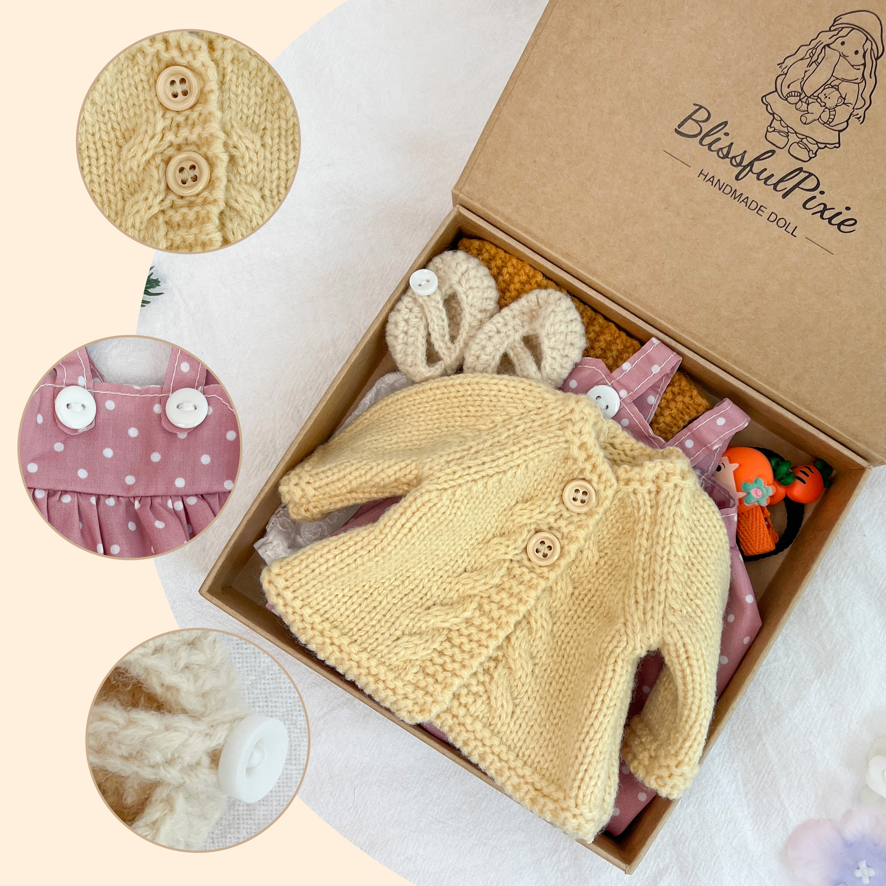 Beautiful Handmade Clothes for 12 Inch Waldorf Dolls