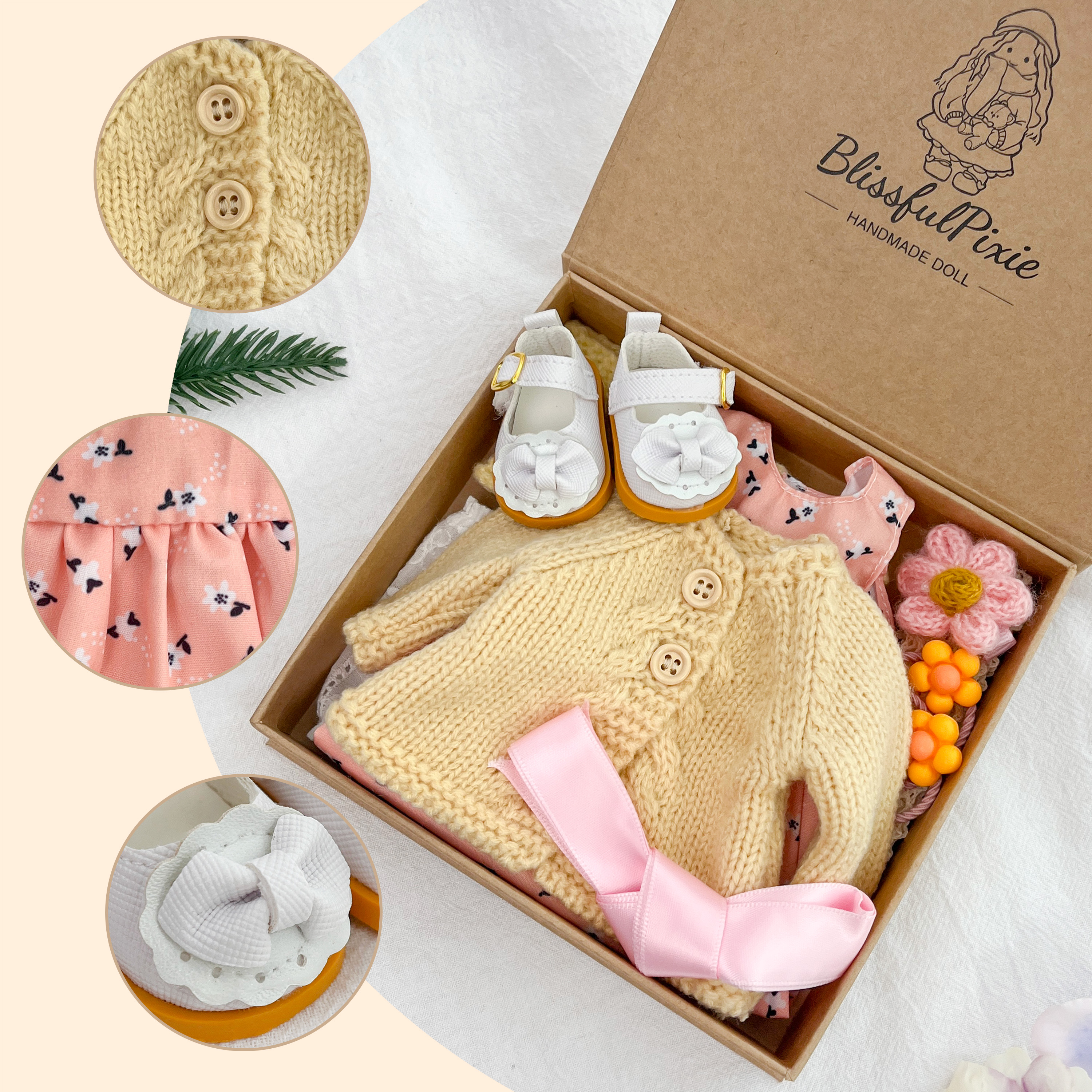 Custom Handmade Clothes for 12” Waldorf Dolls – Birthday Gift