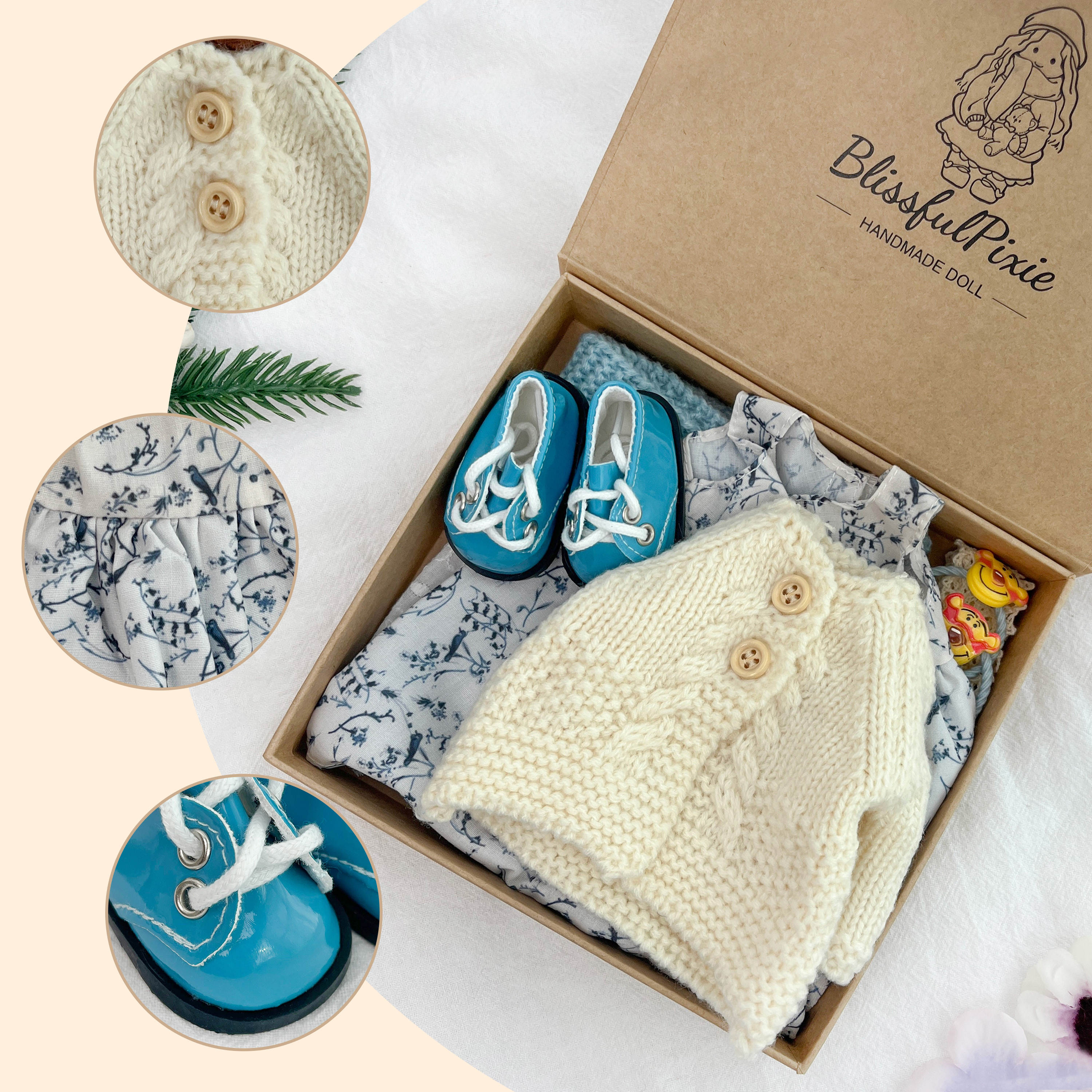 Custom Handmade Clothes for 12” Waldorf Dolls – Birthday Gift