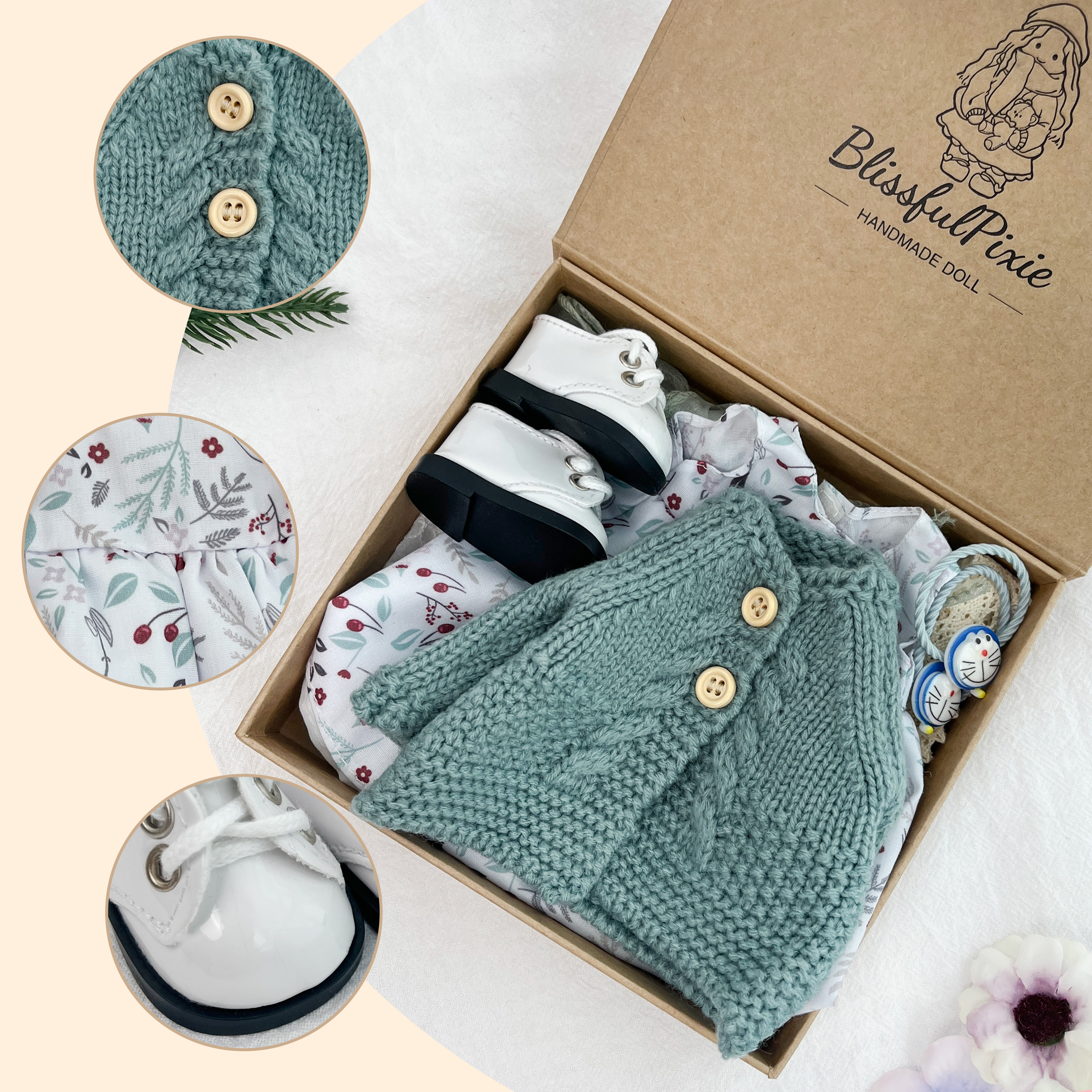 Charming Handmade Clothes for 12” Waldorf Dolls – Ideal for Special Gifts