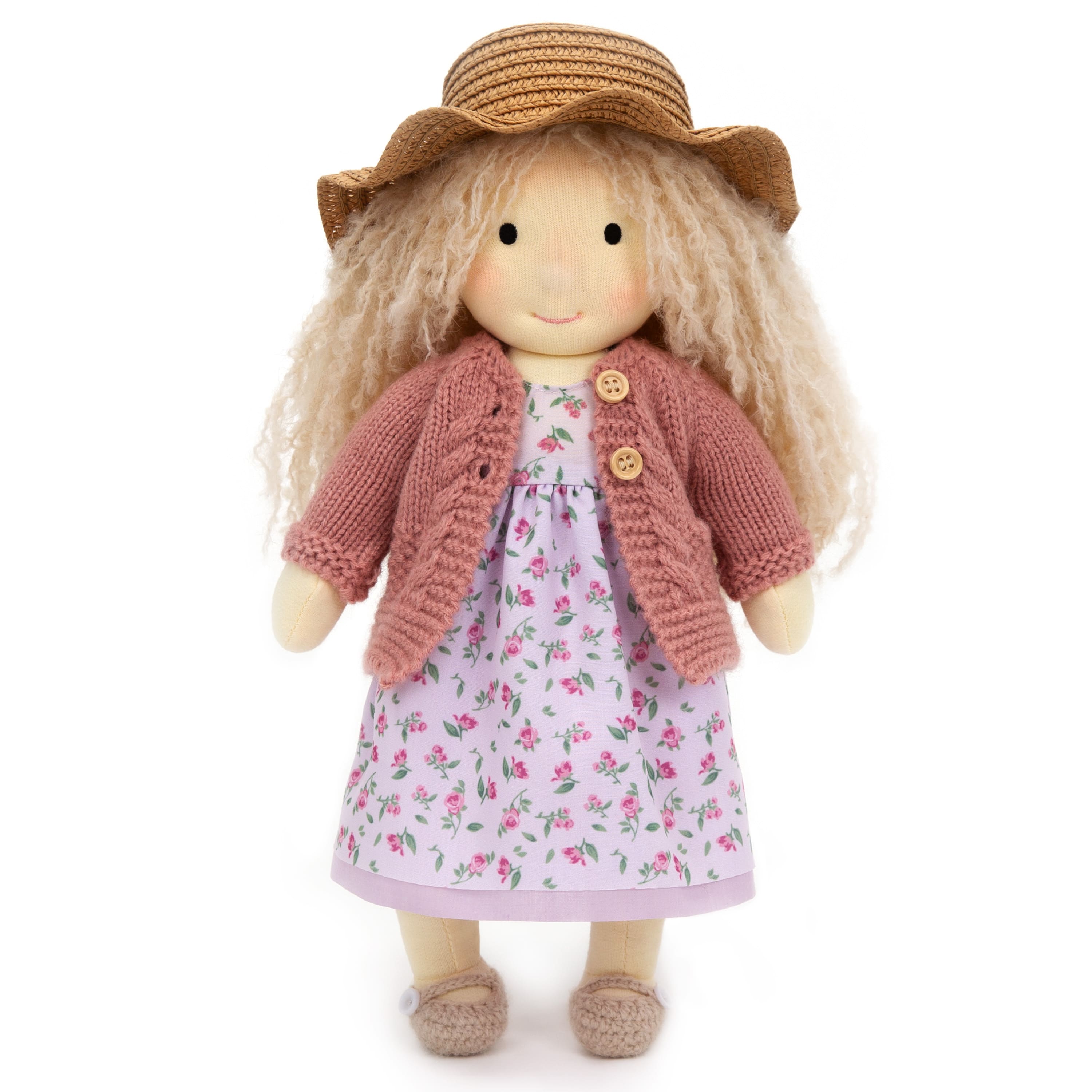 BlissfulPixie 12" Waldorf Handmade Doll Clothing Set Baby Girl Clothes Washable