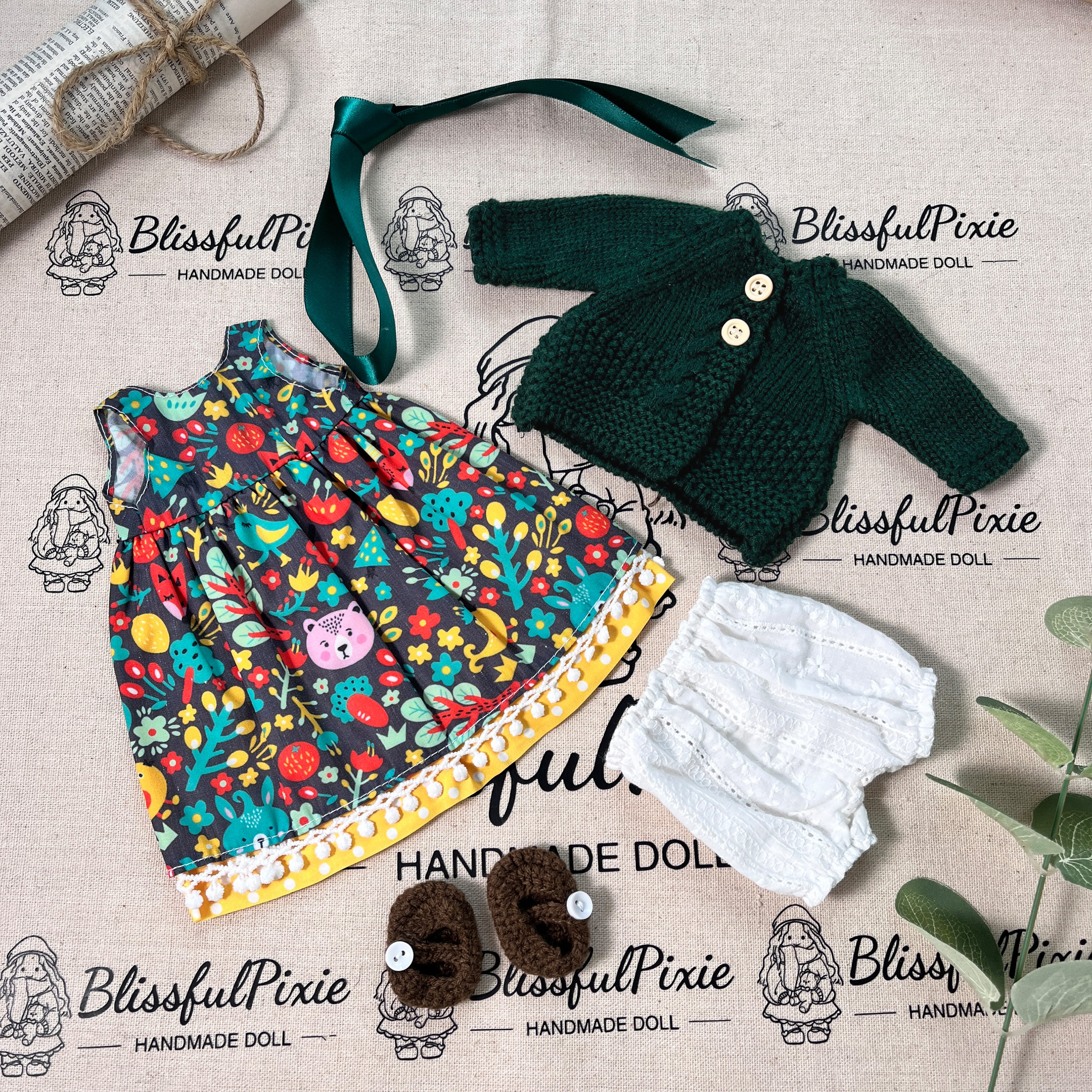 BlissfulPixie 12" Waldorf Handmade Doll-Hanne 