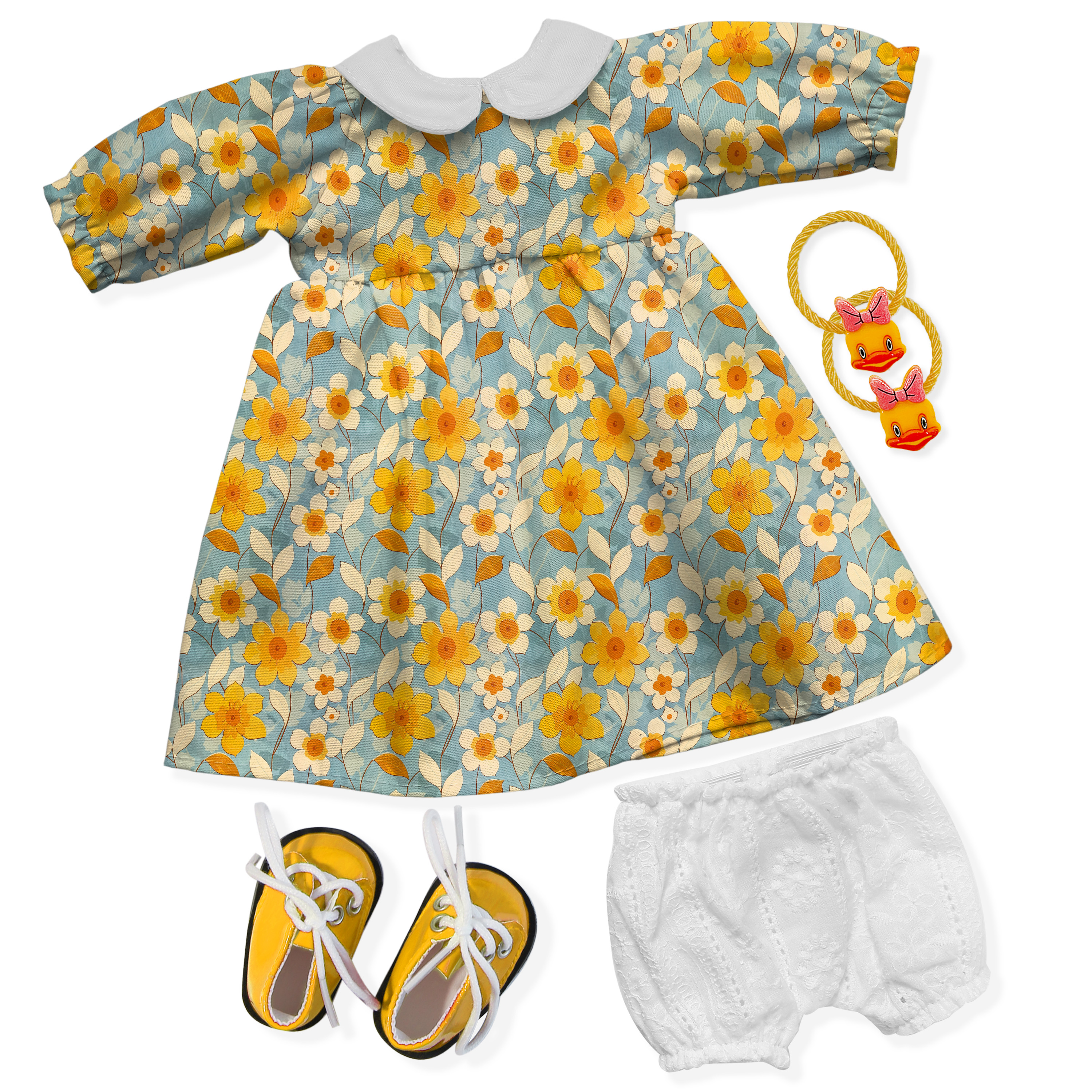 Cute Little Yellow Flower Dress