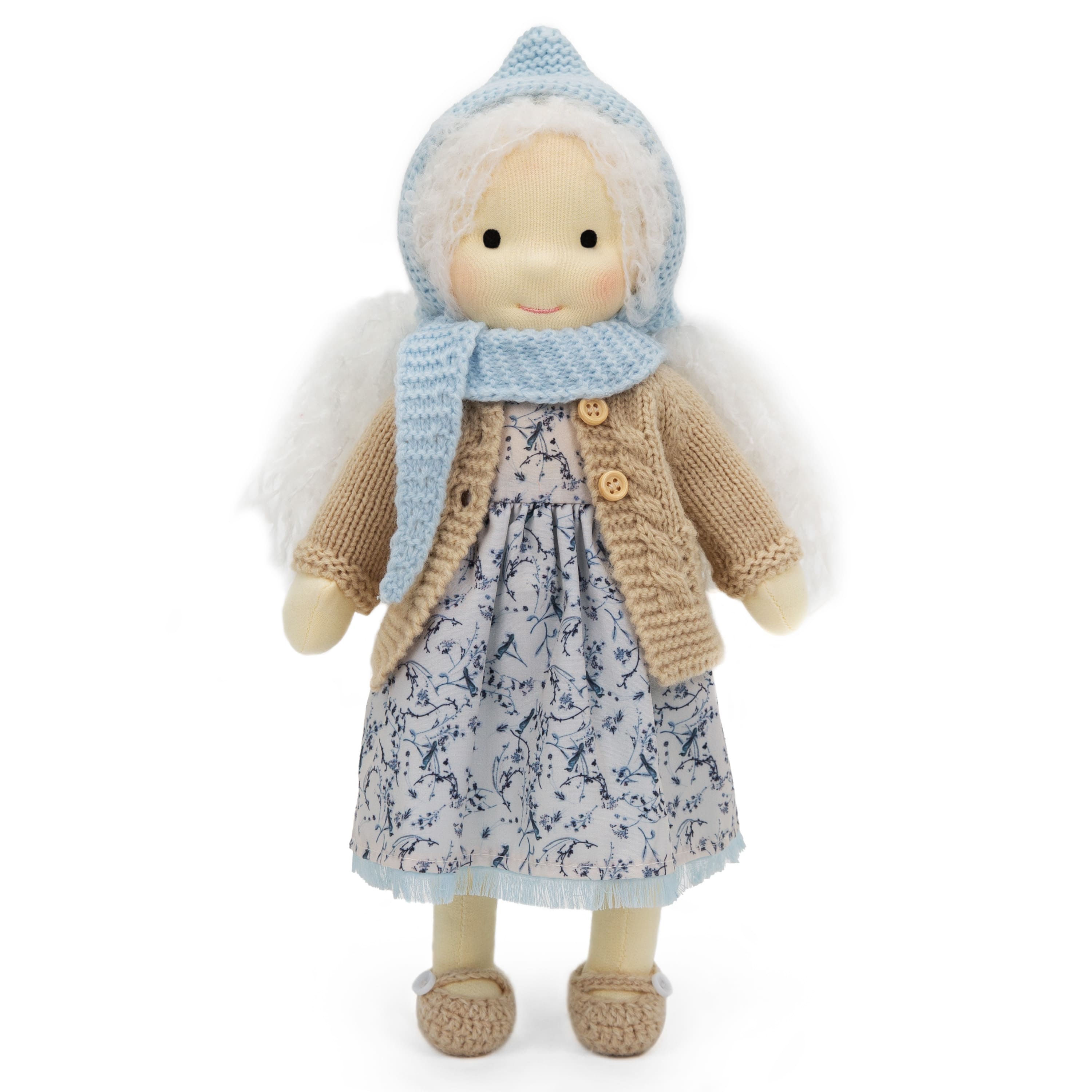 BlissfulPixie 12" Waldorf Handmade Doll Clothing Set Baby Girl Clothes Washable