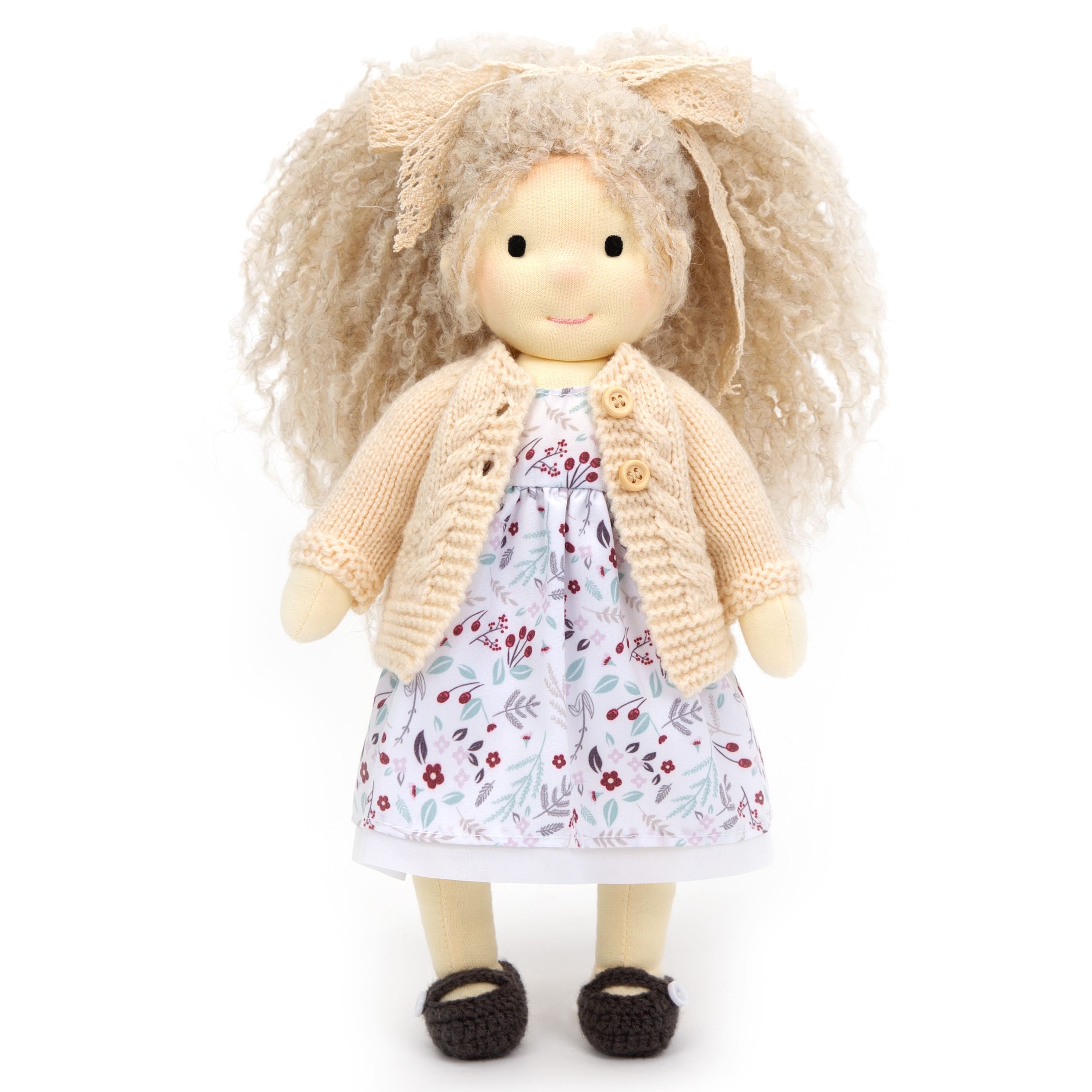 BlissfulPixie 12" Waldorf Handmade Doll Clothing Set Baby Girl Clothes Washable