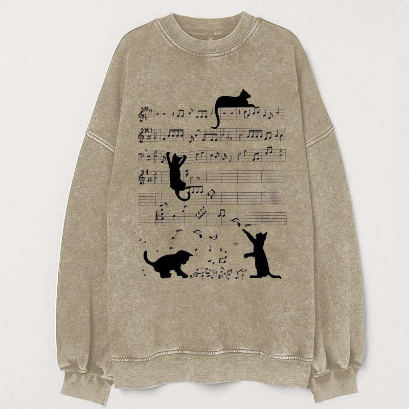 Retro Music Cat Sweatshirt