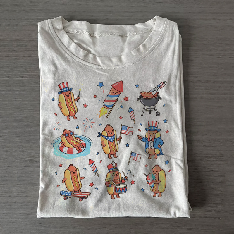 4th of July Hot Dog T-shirt