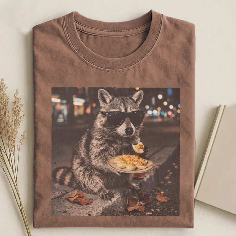 Deviled Eggs Raccoon T-shirt