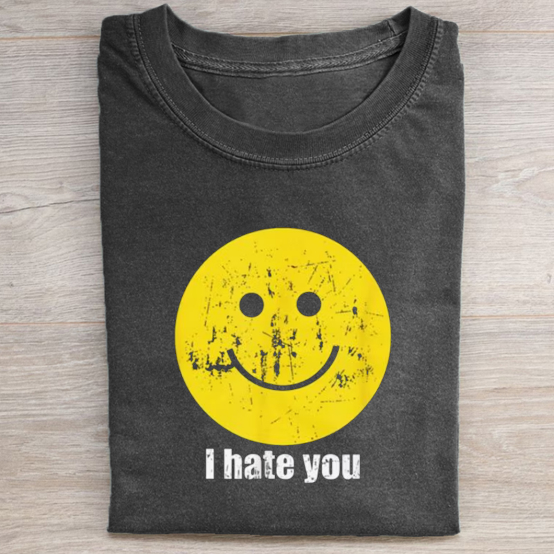 I Hate You Smiling Face T-shirt